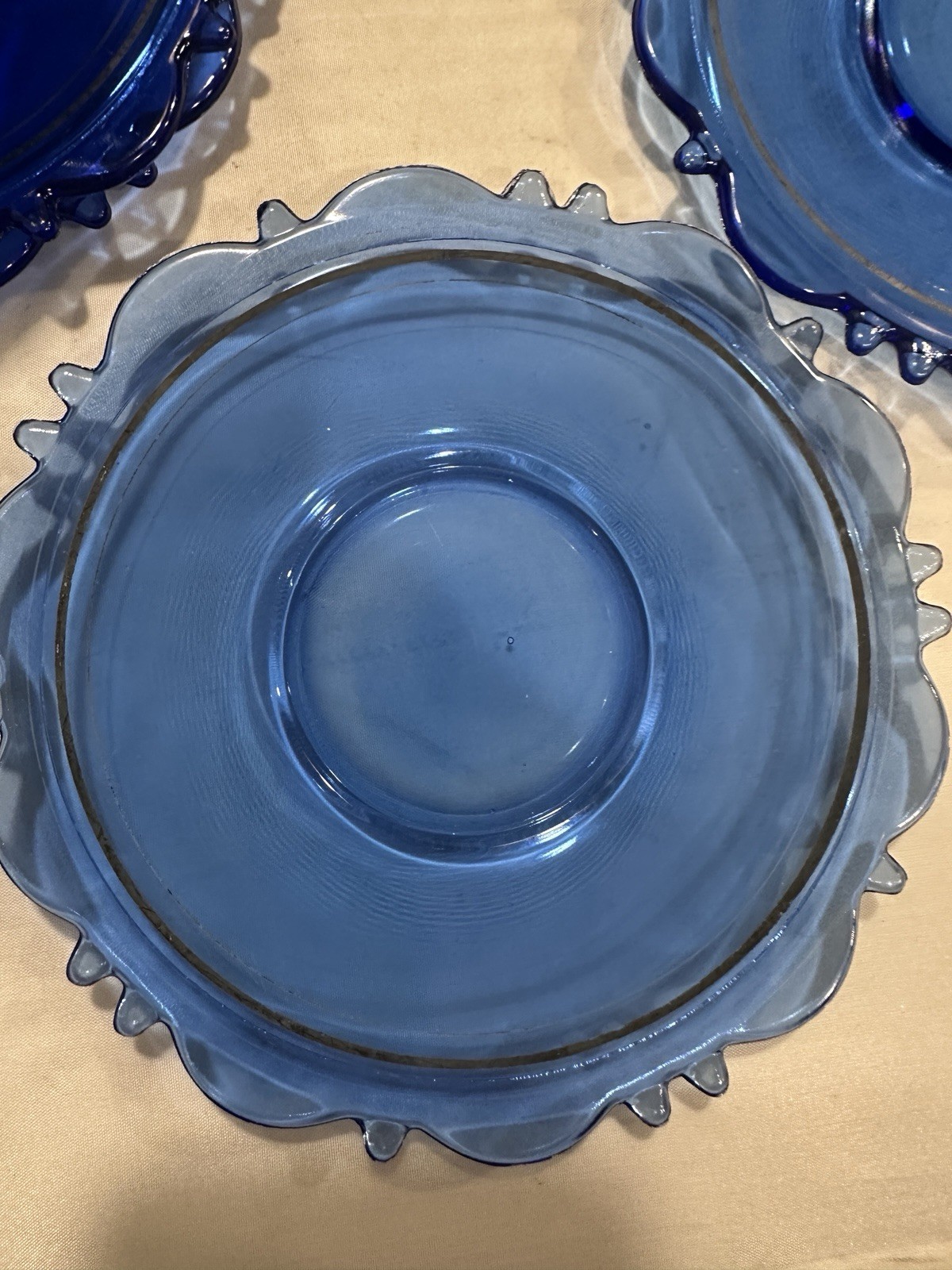LE Smith Cobalt Blue Mt Pleasant Depression Glass 20 Pc Cup Saucer Milk Set