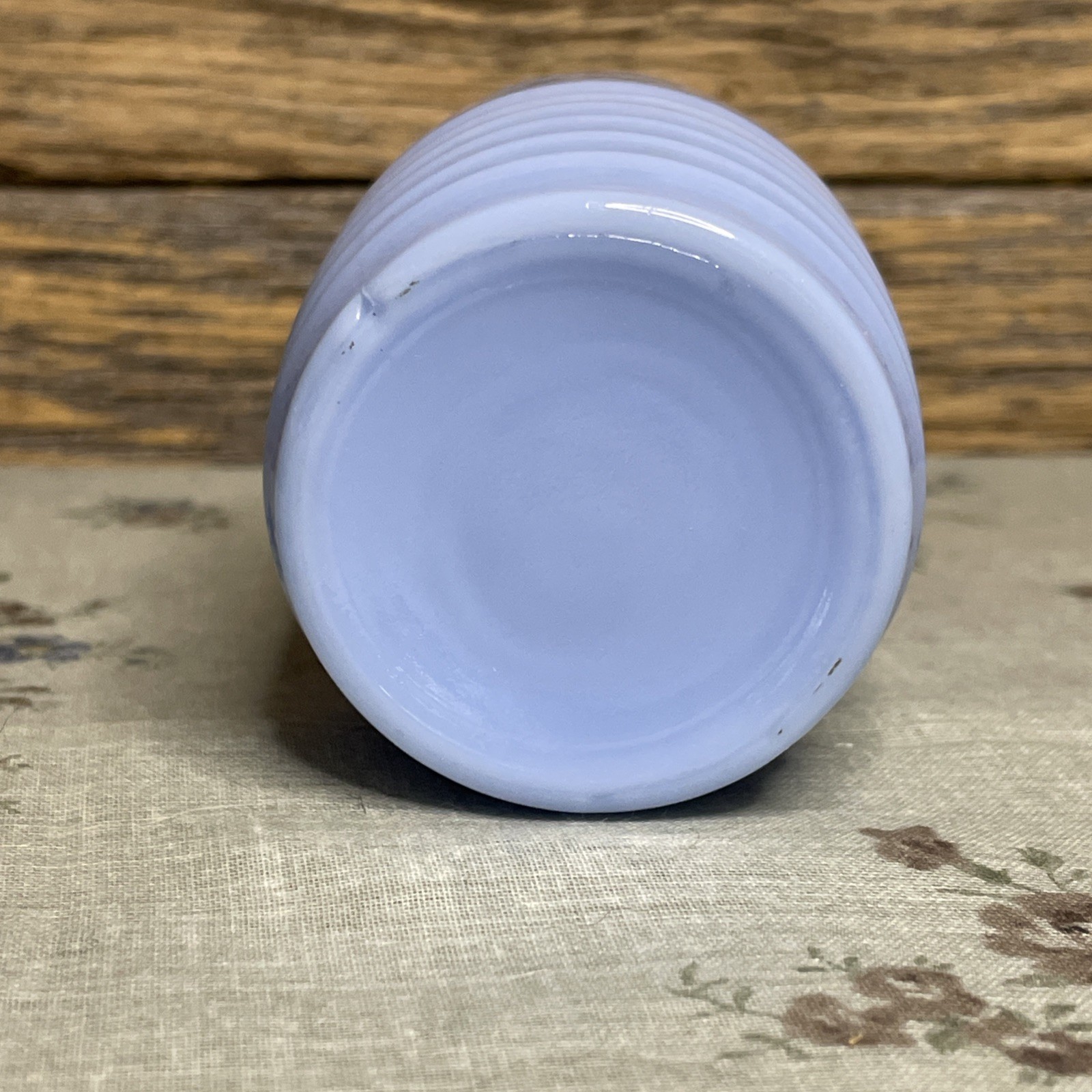 Vintage Jeannette Delphite Blue Glass PAPRIKA Shaker 1930s Glass Hard to Find
