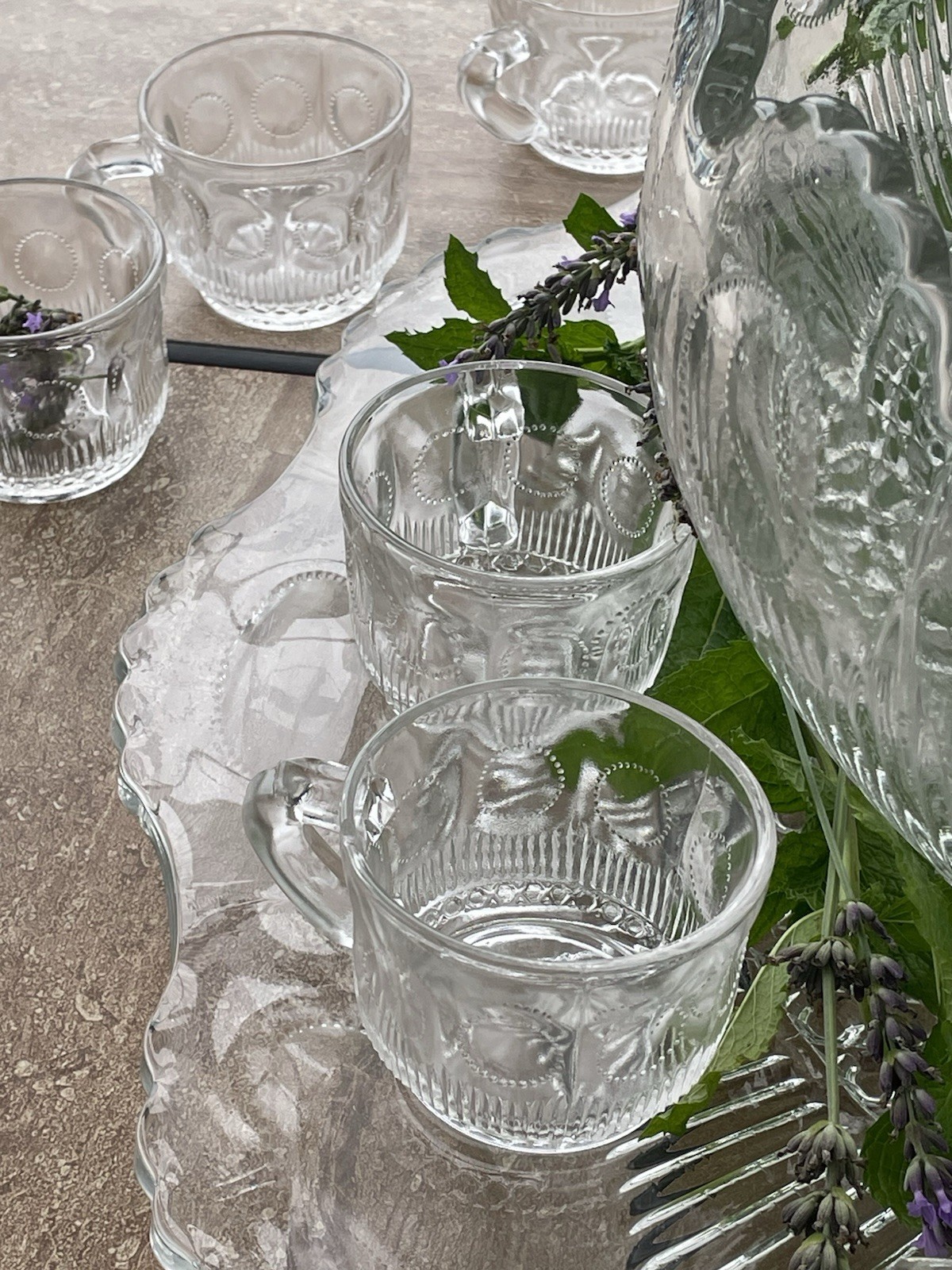 Vintage Tiffin Franciscan Bullseye Punch Bowl, Huge Plate, & 15 Cups. 30lbs