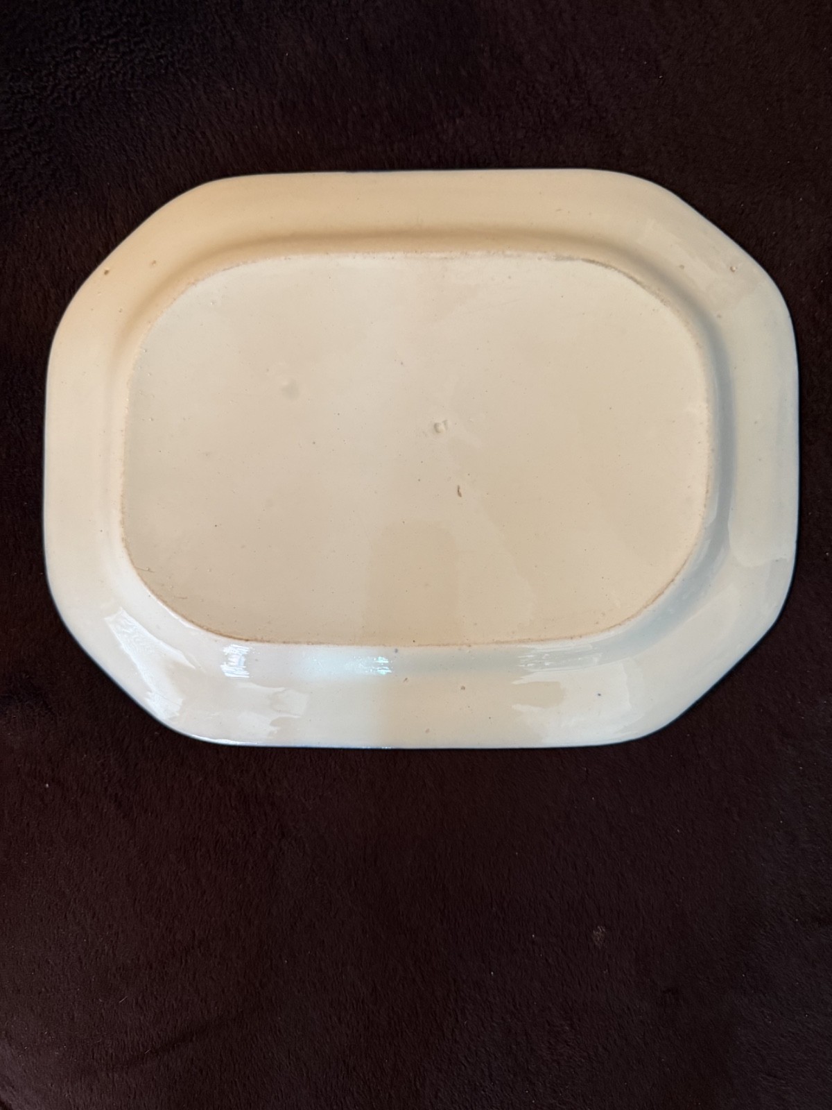 Antique Staffordshire Blue Feather Edge Platter