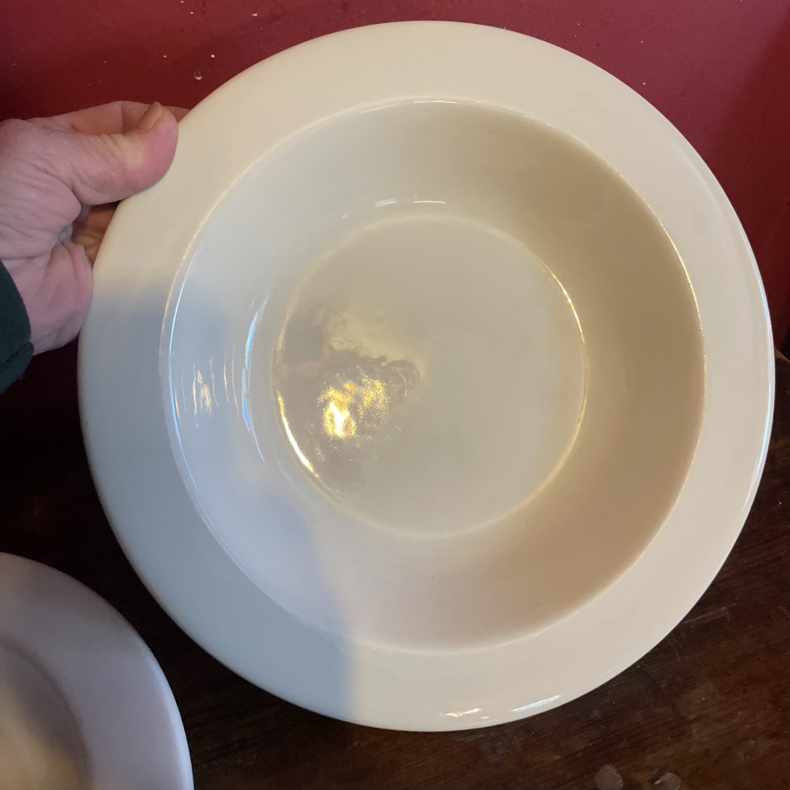 Vintage Hall China Restaurant Ware Large 11 3/4” White Serving Bowl Dish USA