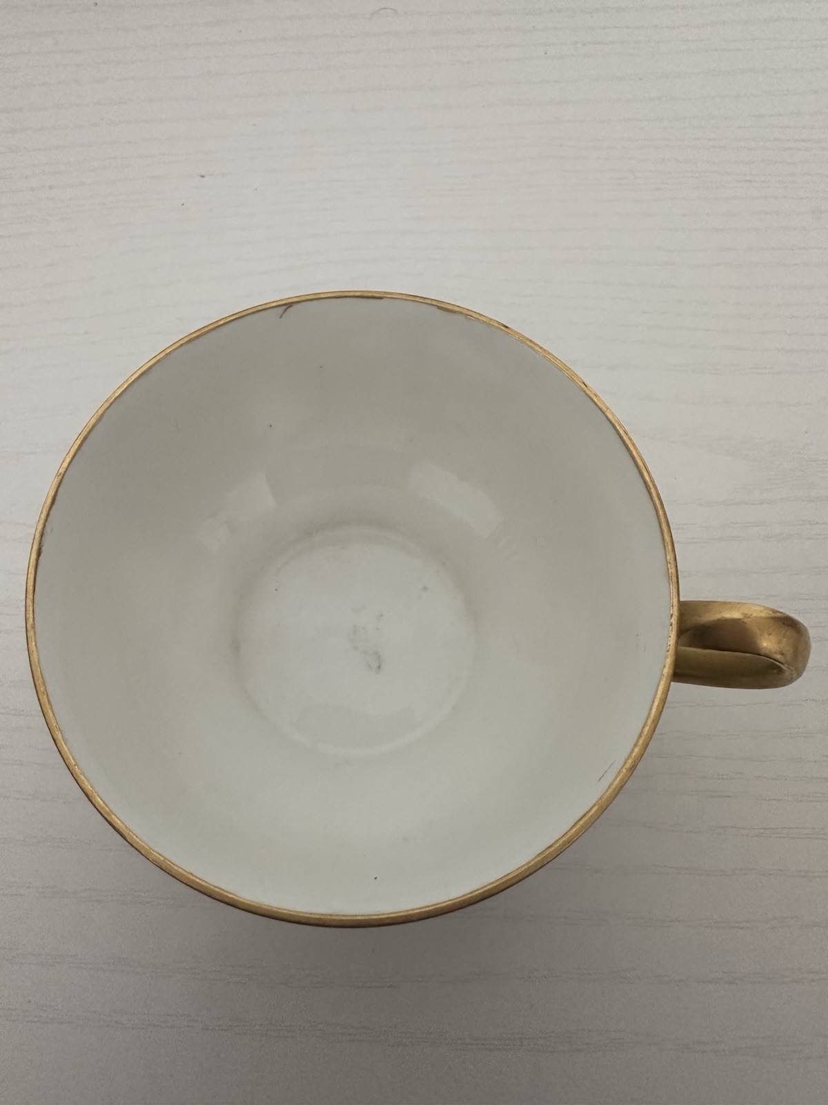 Antique Haviland France Limoges Teacup Hand Painted Pink Clover Floral Gold Trim