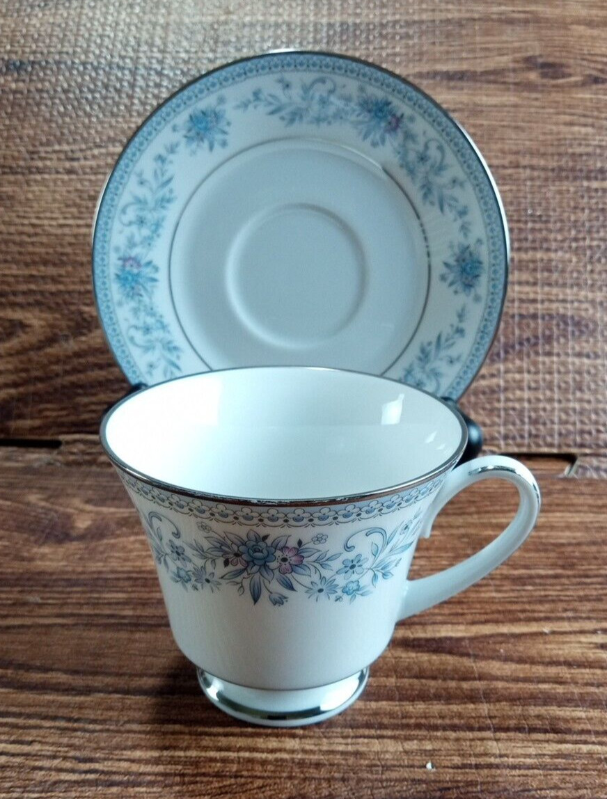 Noritake Blue Hill Cups & Saucers Fine China Made In Sri Lanka Set Of 6