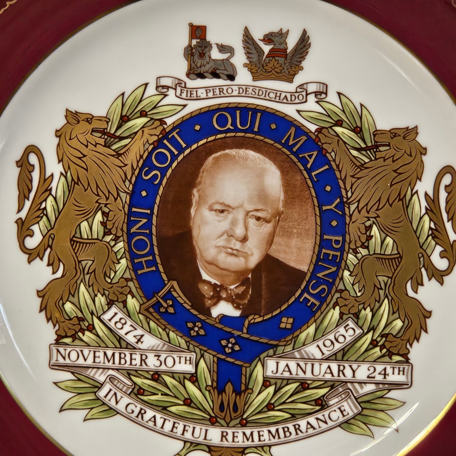 Spode The CHURCHILL Bone China Plate, England, 10.5″, #2247 of 5,000 Ltd Edition