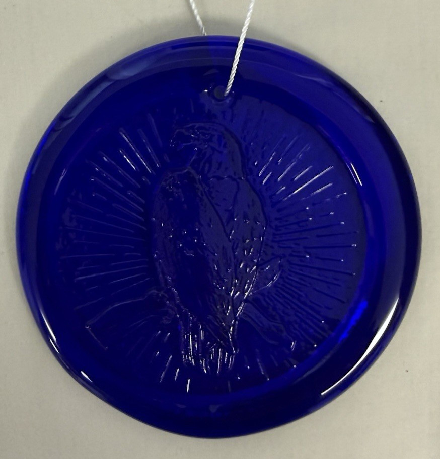 Blenko Glass Suncatcher – American Eagle – Cobalt