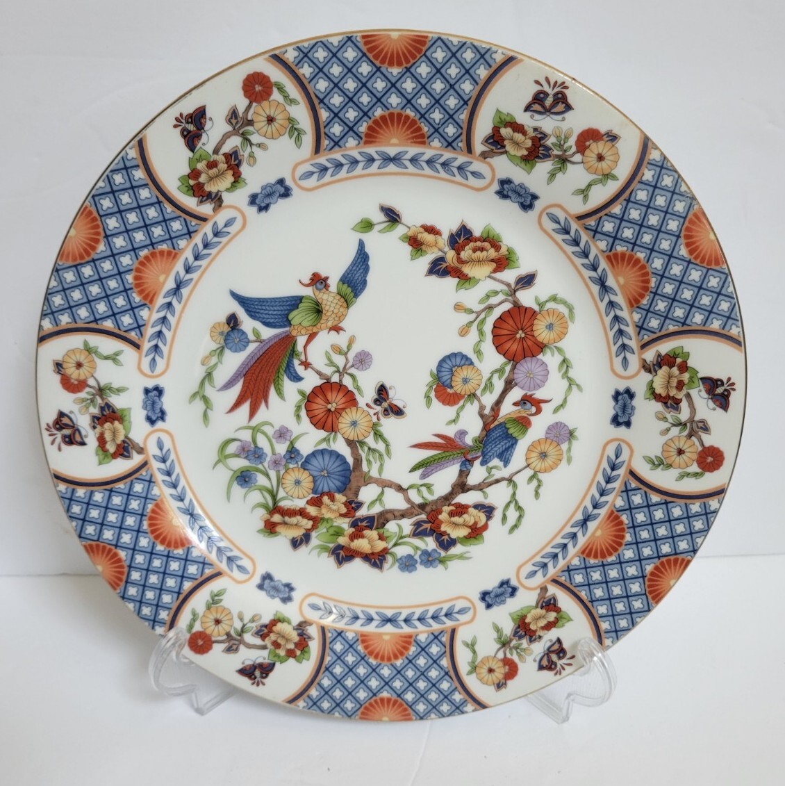Set of 6 “CHINA GARDEN” 10 1/4″ DINNER PLATES MIKASA FINE CHINA OF JAPAN NOS