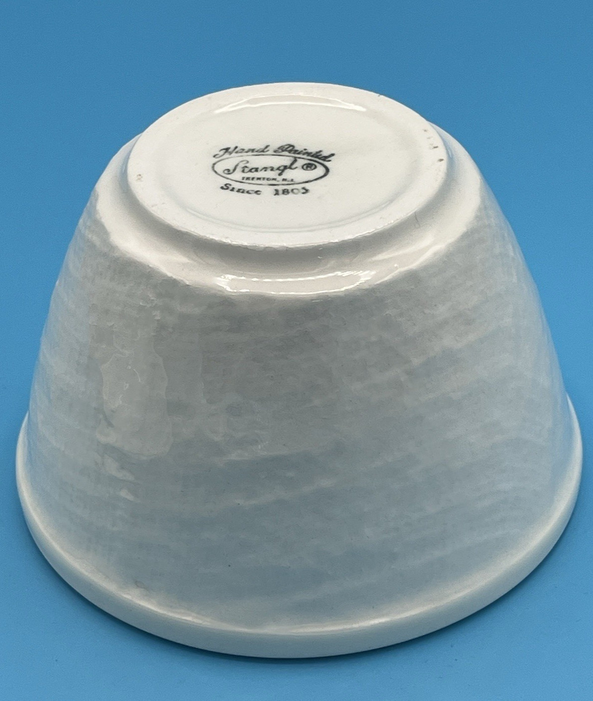 Stangl Pottery Sugar Bowl Burlap White Embossed Texture Ware With Lid Handle 5″H