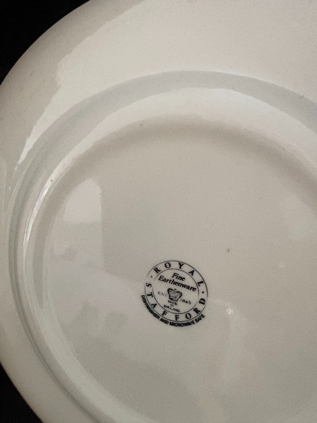 Royal Stafford Fine earthenware Black & White Dinner plate Blacksmith’s Forge