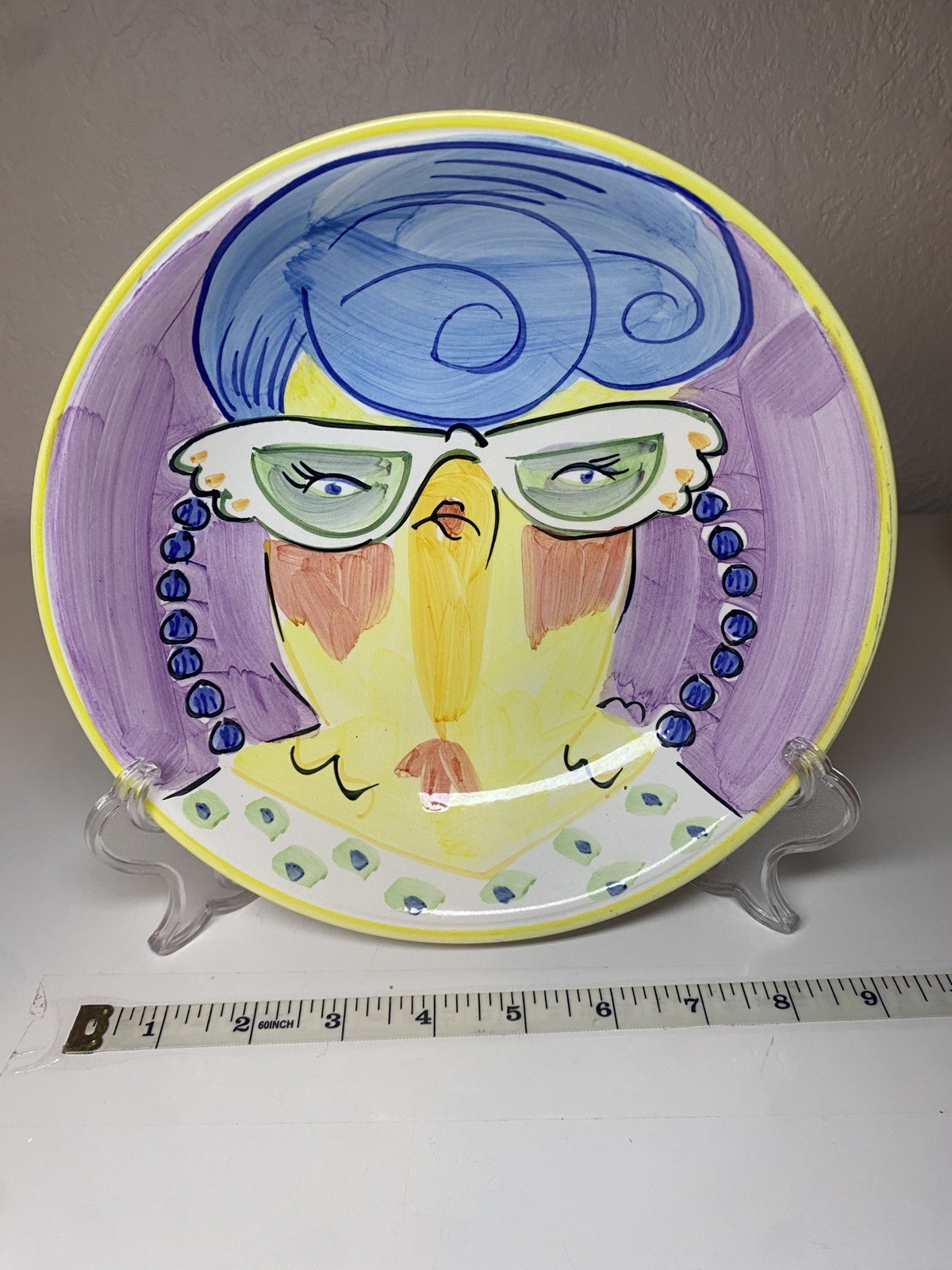 3 VTG Centrum Ceramics “Hen Party” Serving Bowls Painted by Conrad Bell 9.5”