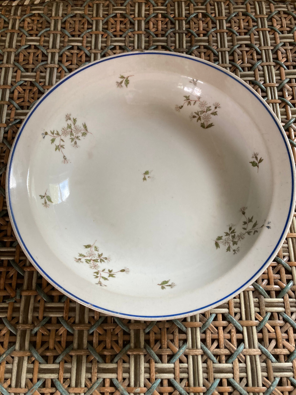 Vintage Limoges 11″ Bowl Cornflower
