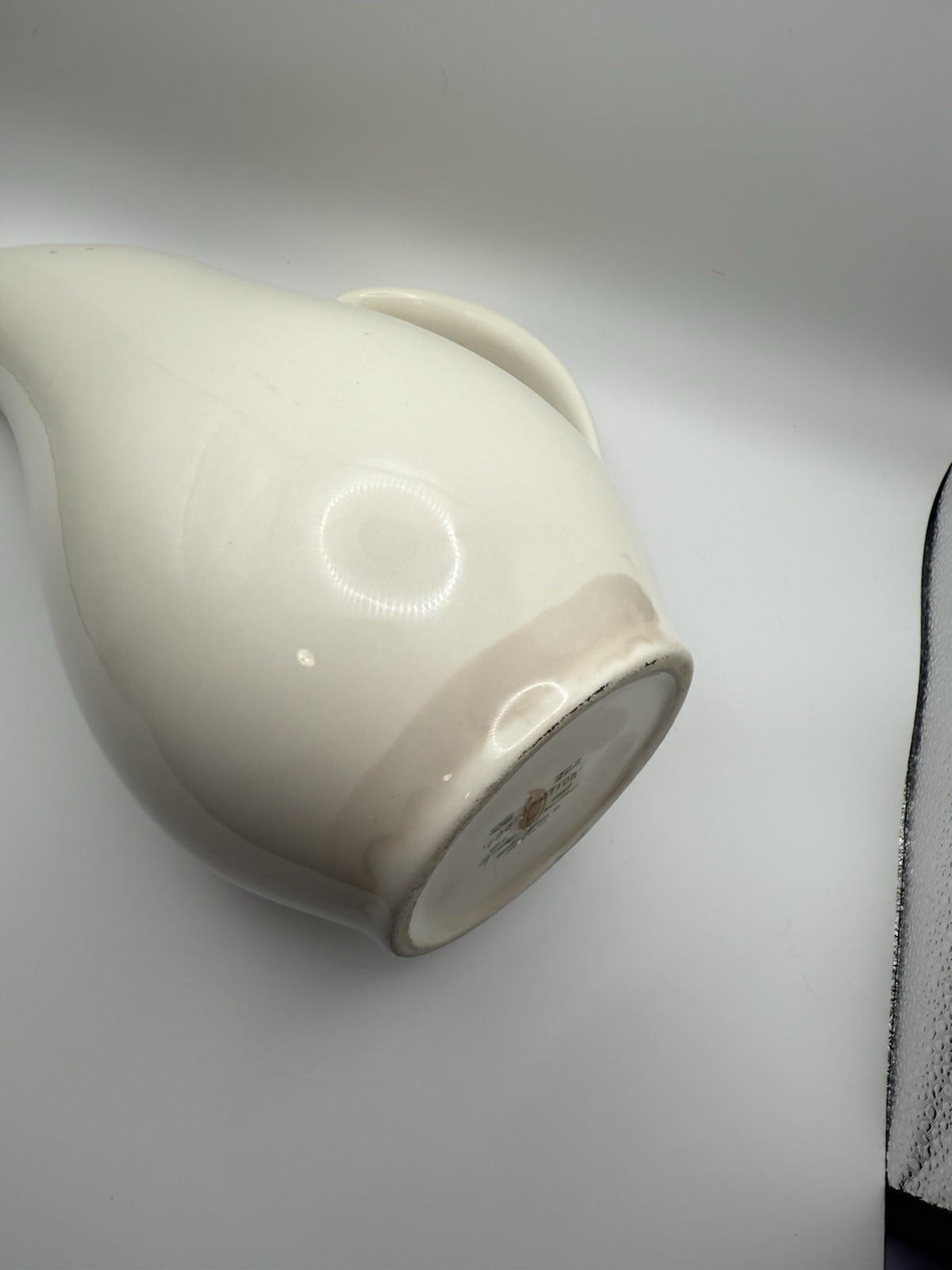 Vintage MCM Ivory White Pitcher Fascination by Universal Potteries 11 inches *