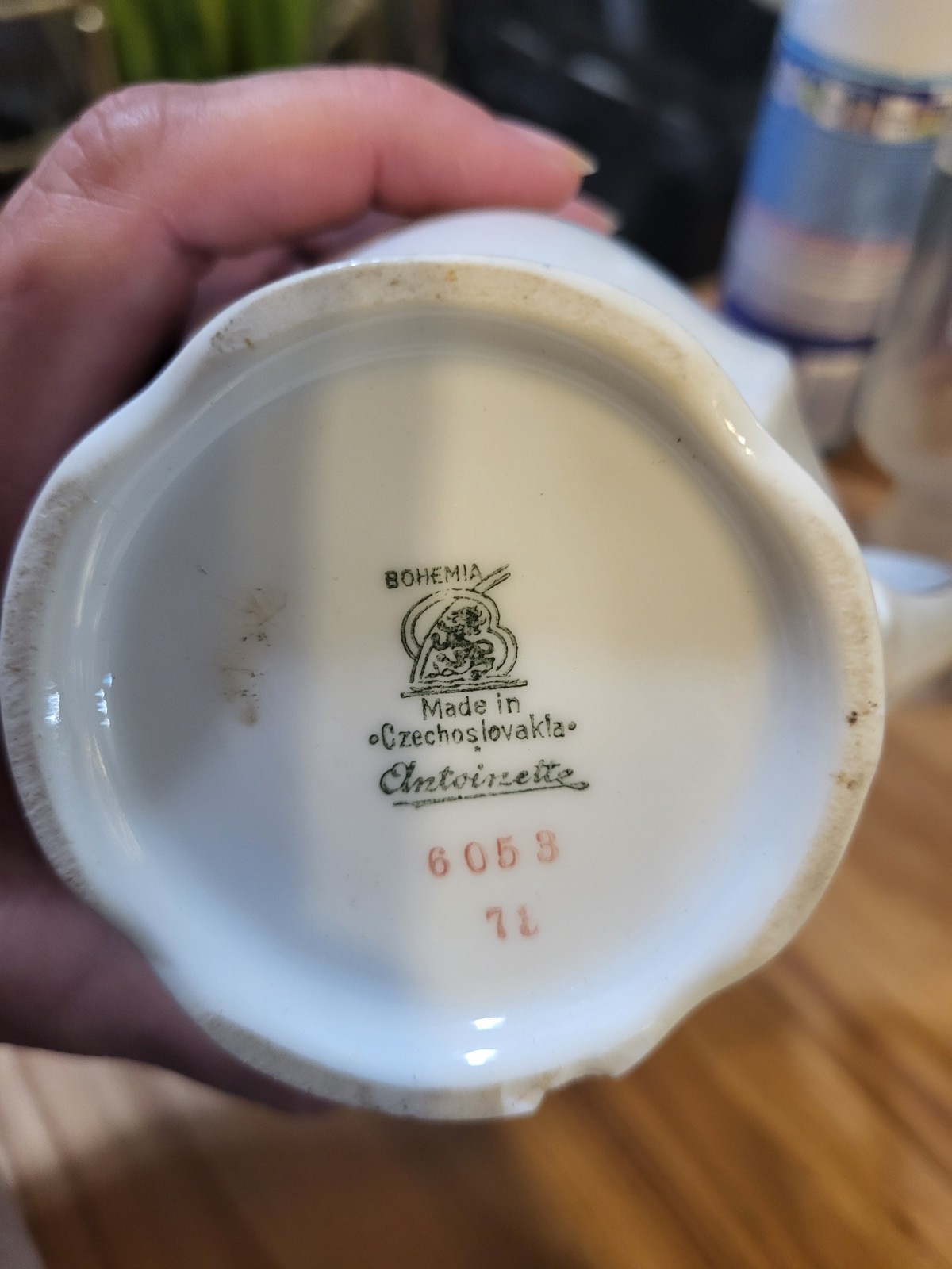 Vintage Bohemia porcelain Pitcher Antoinette, Czechoslovakia