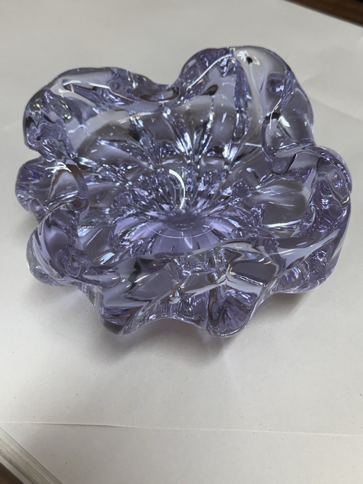 NEODYMIUM GLASS, SCARCE Glassware, VINTAGE6”1/2Tallx3”1/2 Wide, 5.62 Lbs Apprx