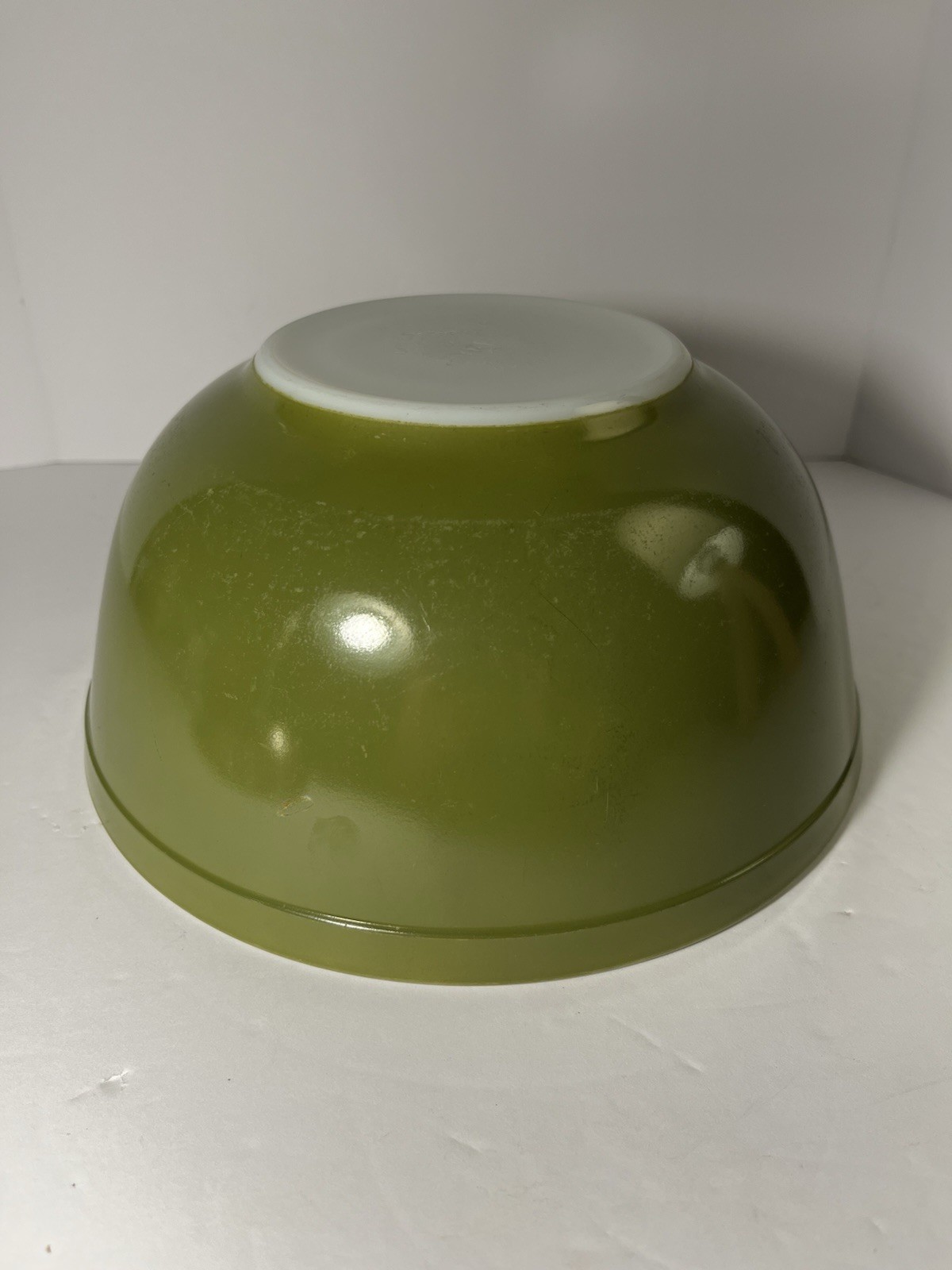 Pyrex 403 Olive Green Avocado Mixing Bowl Vintage 2.5 Quart Ovenware 1970s MCM