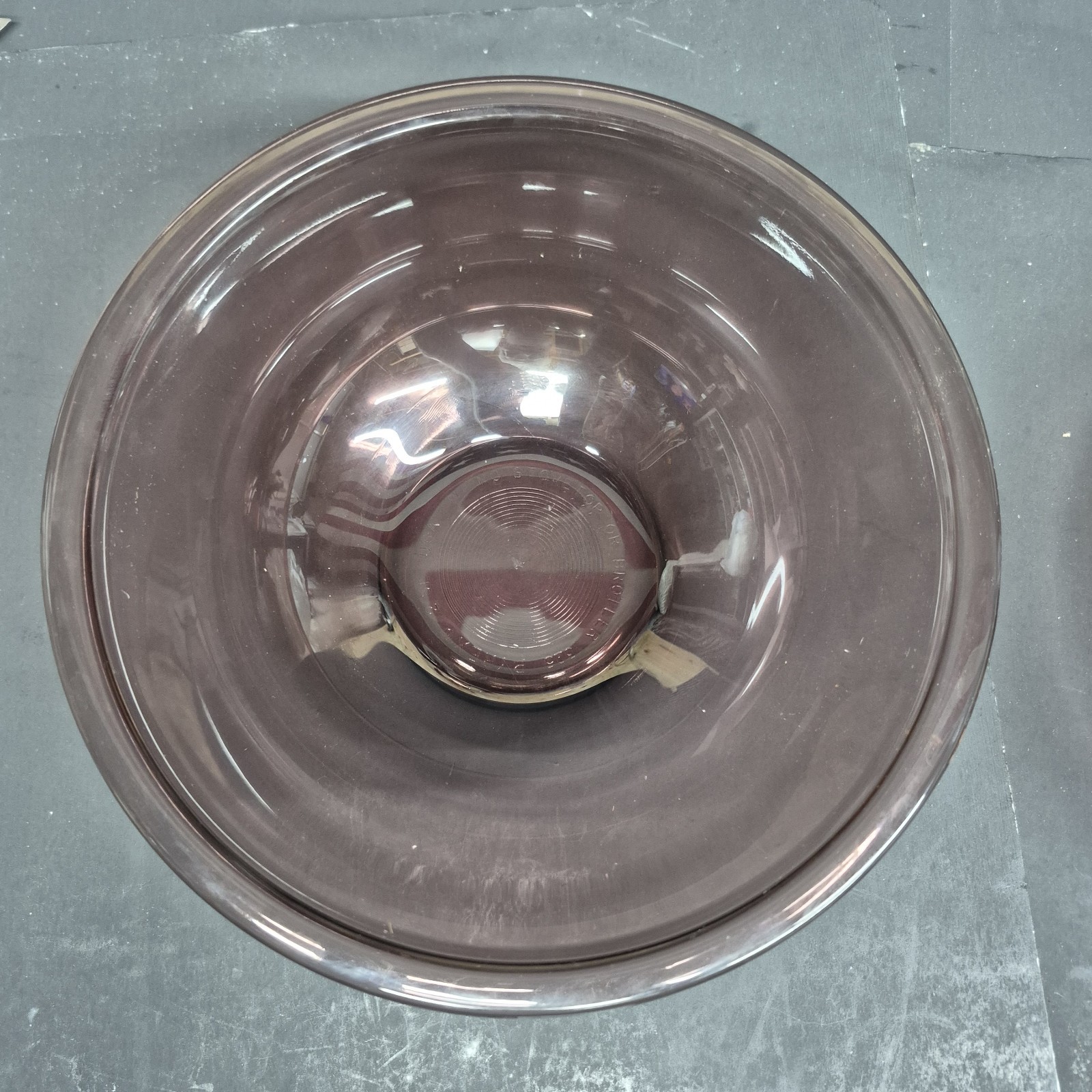 Vintage Pyrex #325 Large 2.5 L Cranberry Glass Nesting Mixing Bowl 2.6 Quart Rim