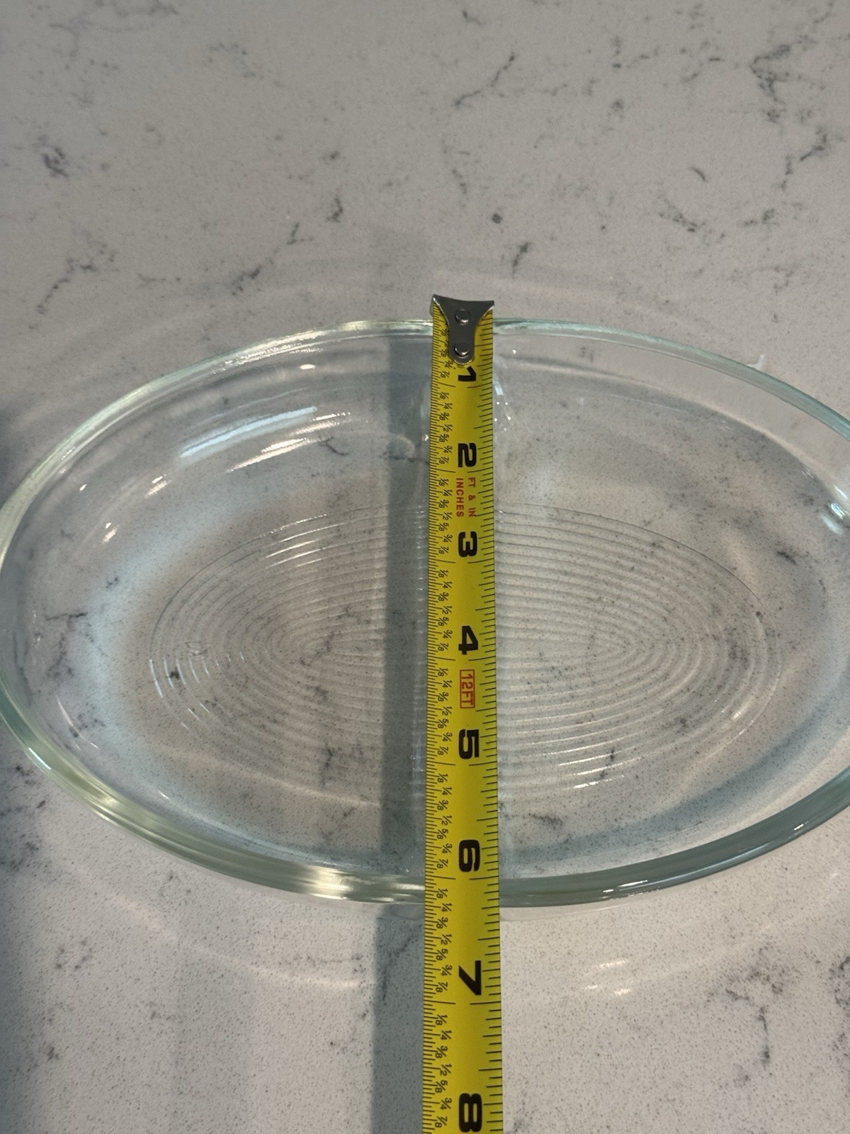 Vintage Glasbake 558 Divided Glass Baking Relish Serving Ribbed Dish Made in USA