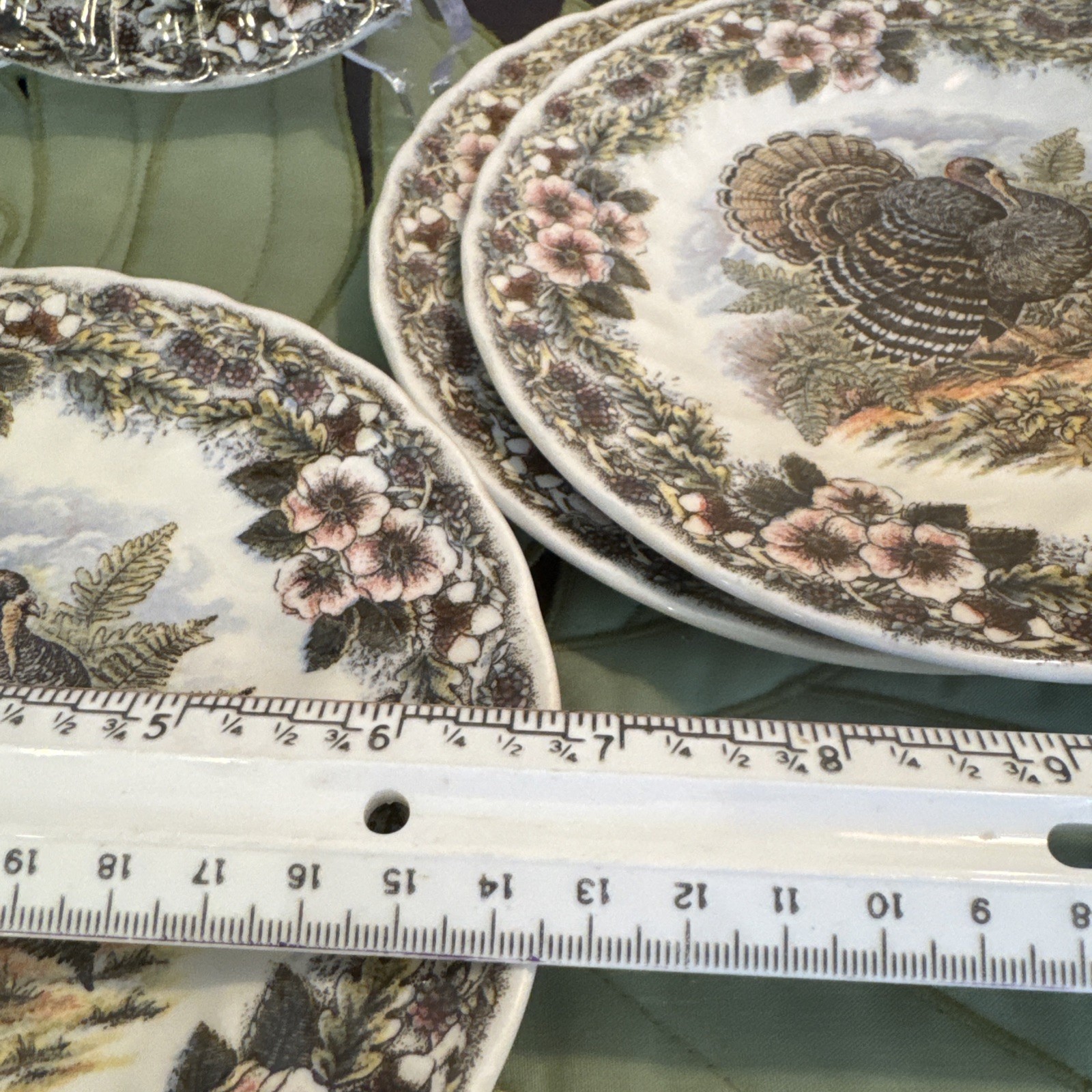 Churchill Myott England 7 Thanksgiving Salad/Appetizer/Dessert Plates 8″