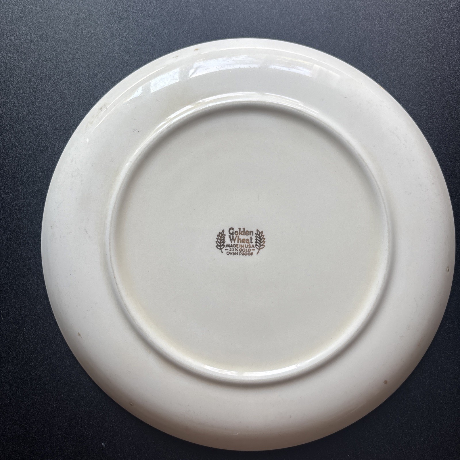 Golden Wheat Vintage Homer Laughlin 22 K Gold 6″ Plates Made USA!
