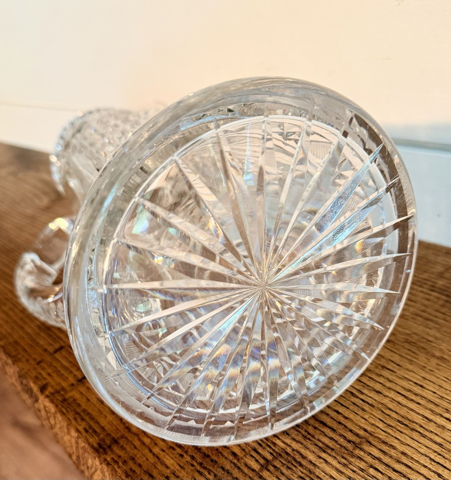 ABP American Brilliant Cut Glass Champagne Pitcher by F. X. Parsche-C. 1895-1910