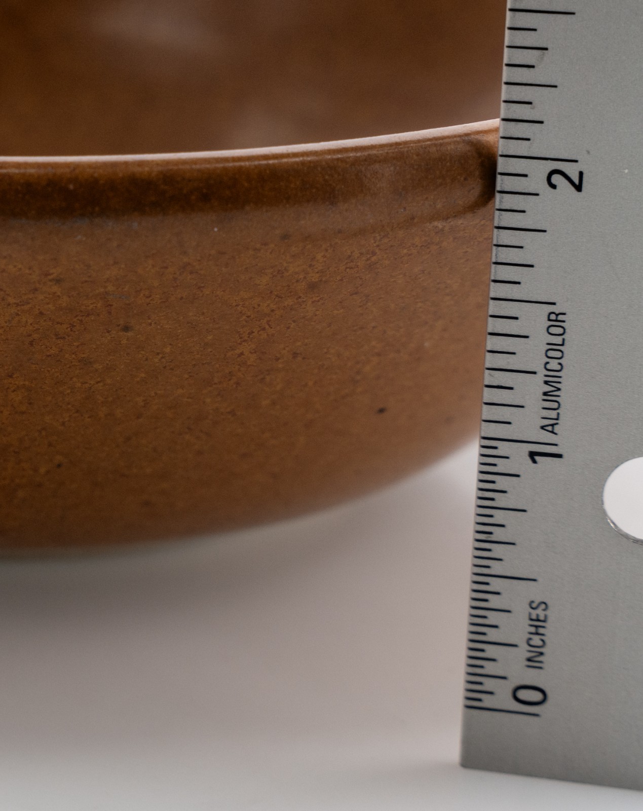 Lozart High Temperature Ceramics Stoneware Bowl 7x2in 1lbs Brown-Orange Used VG