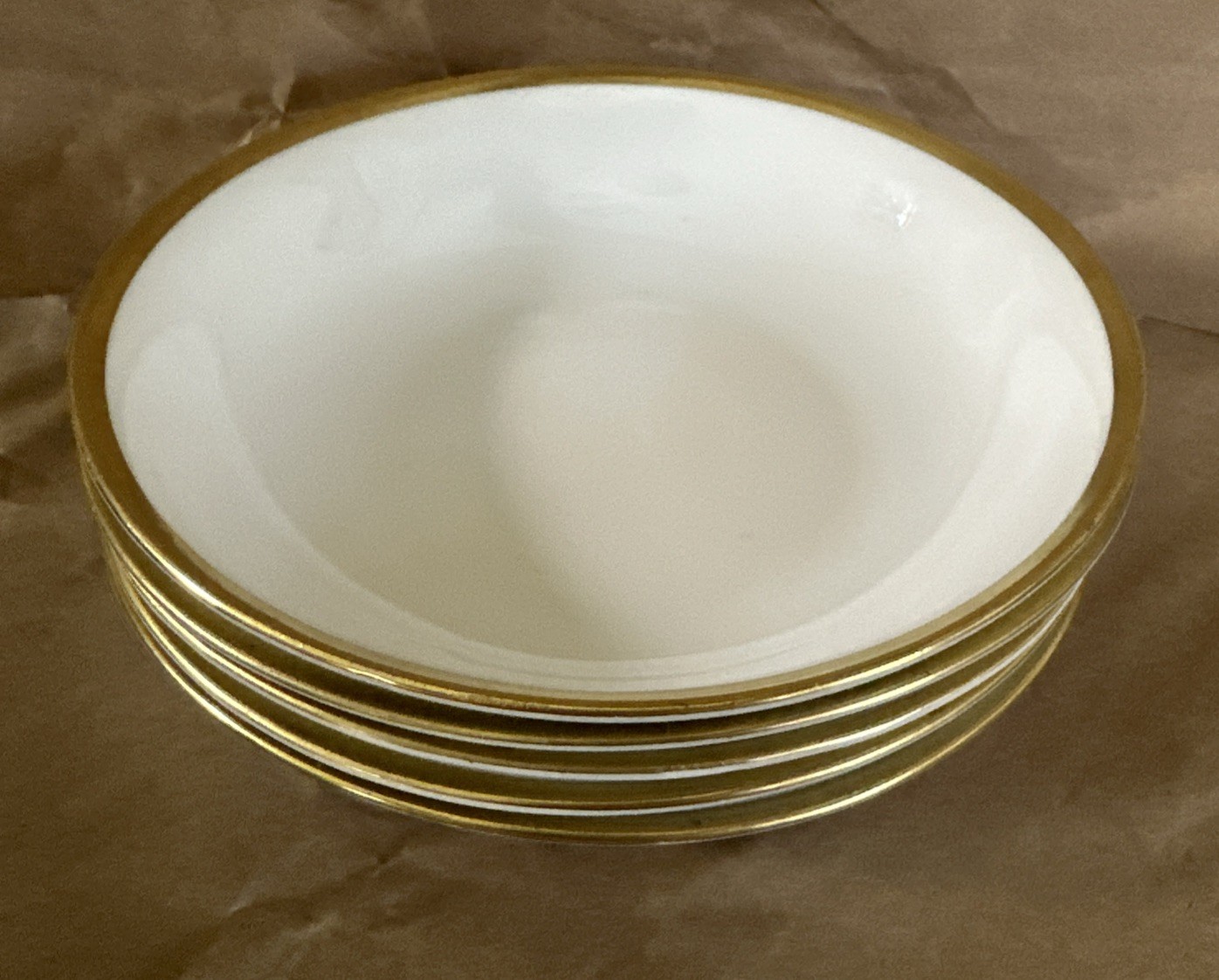 5 Magnificent Gold Encrusted Berries Bowls 5 1/4” Hutschenreuther Selb Bavaria