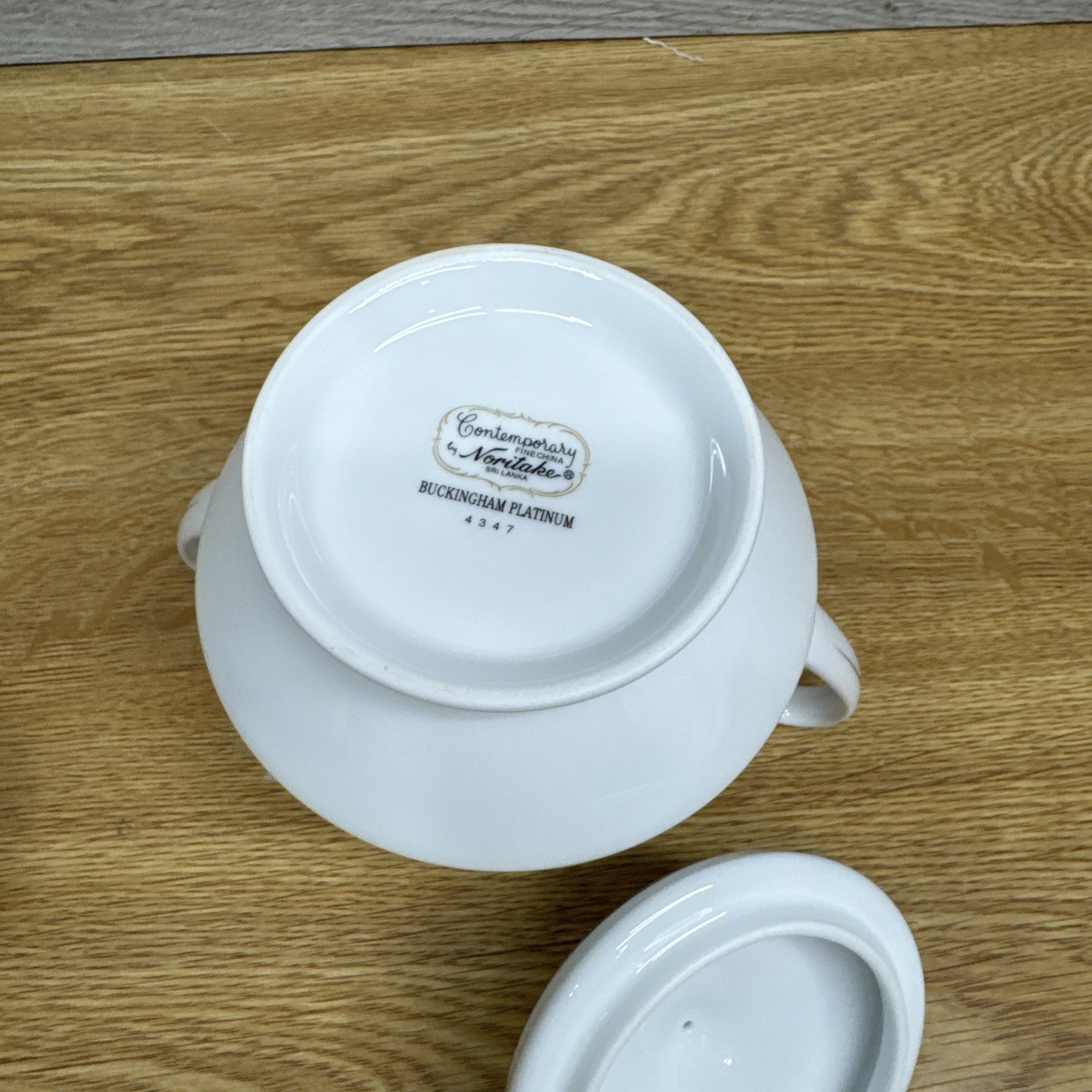 Noritake Buckingham Platinum Creamer And Sugar Bowl