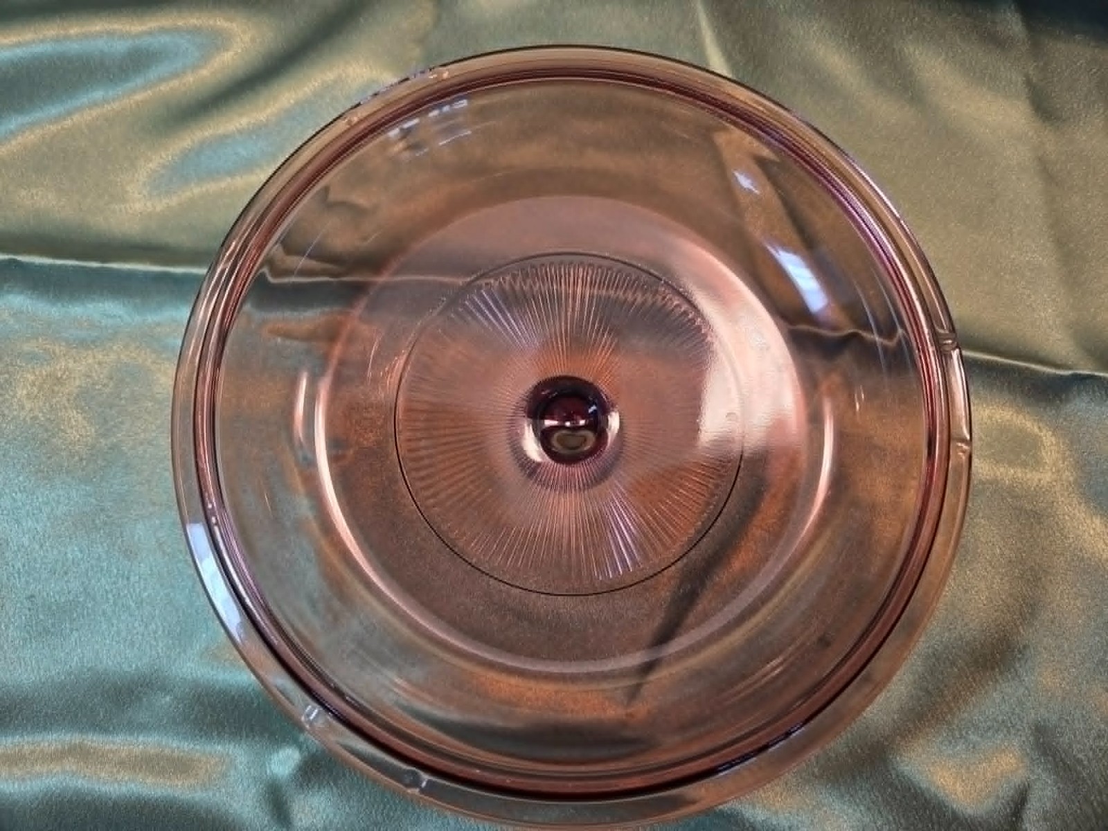 Vintage Corning Visions 1.5L Cranberry Covered Casserole w/ V-1.5-C Lid