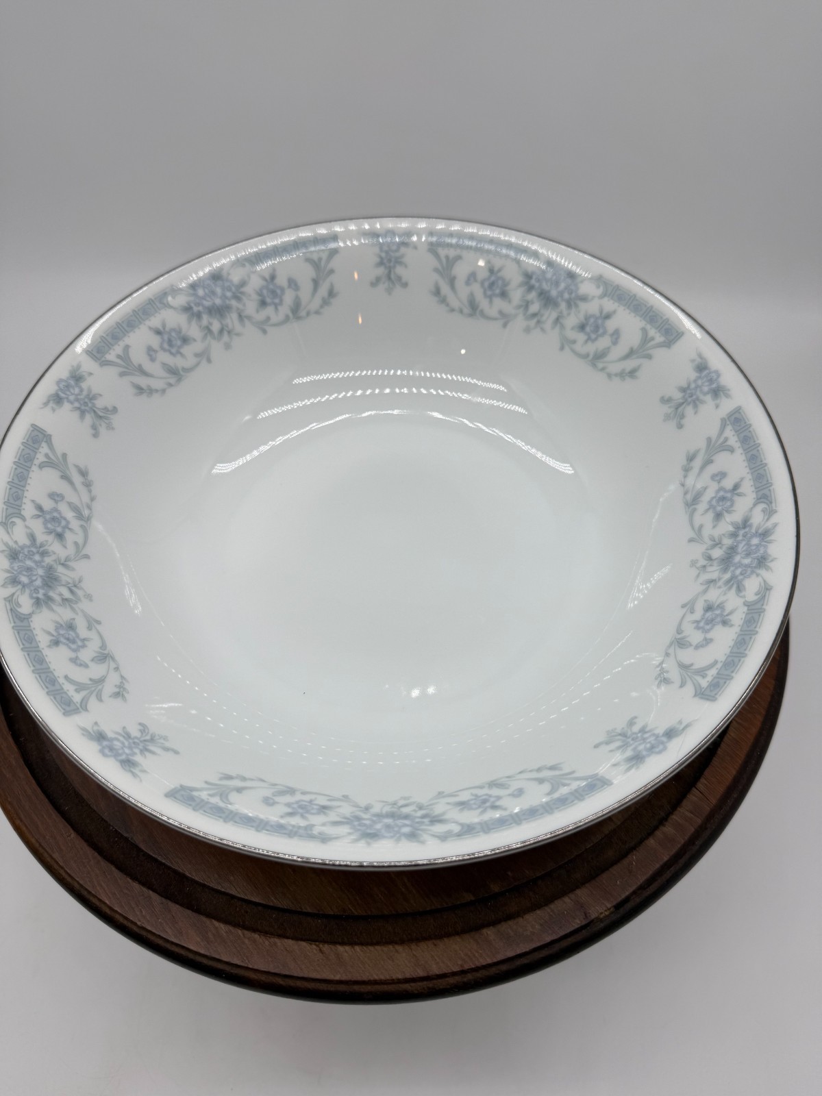 vtg Blue Whisper Sheffield dessert bowl made Japan Porcelain China 1985 elegant