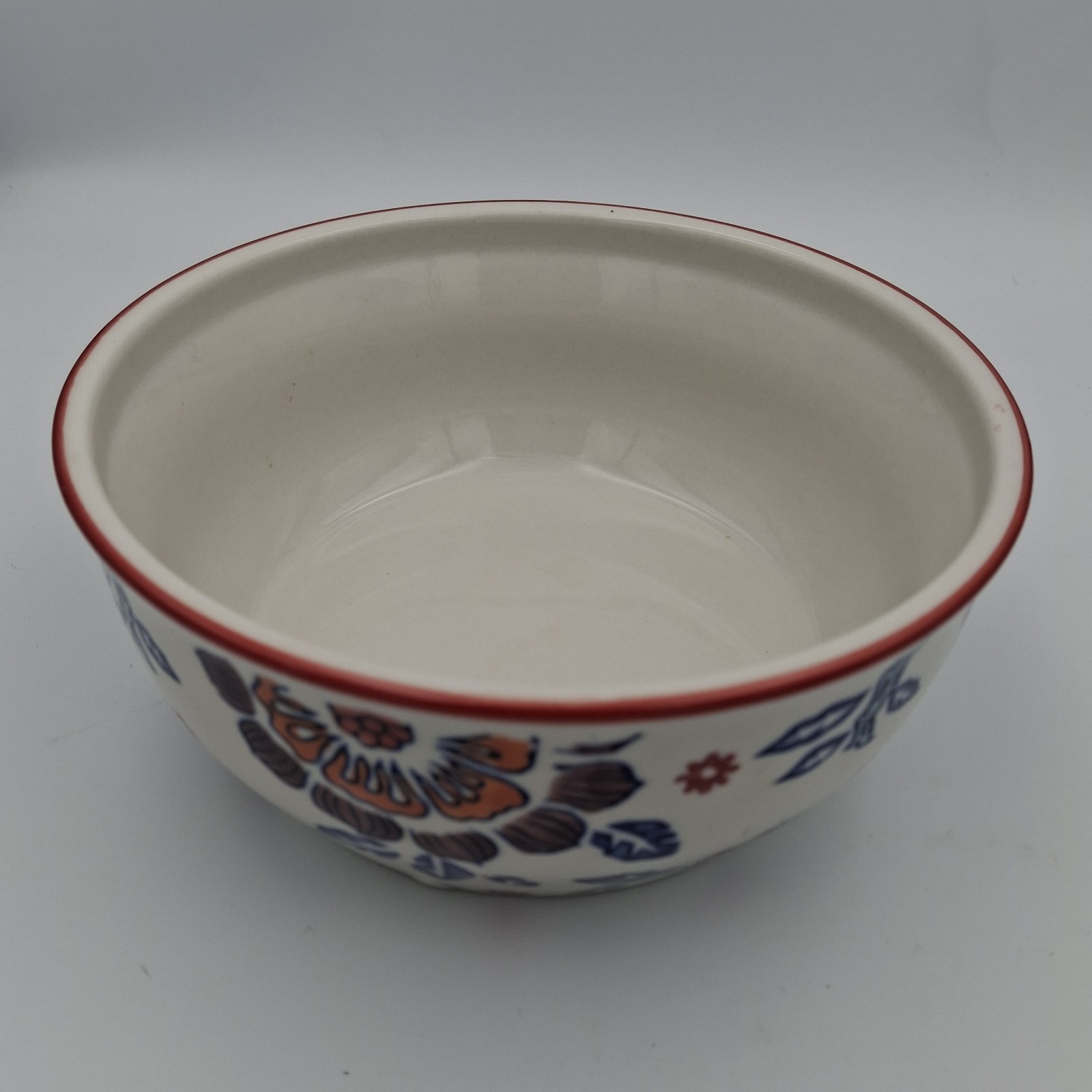 Yokohama Studio Miyabi Japan Handpainted Floral Ceramic Noodle Serving Bowl