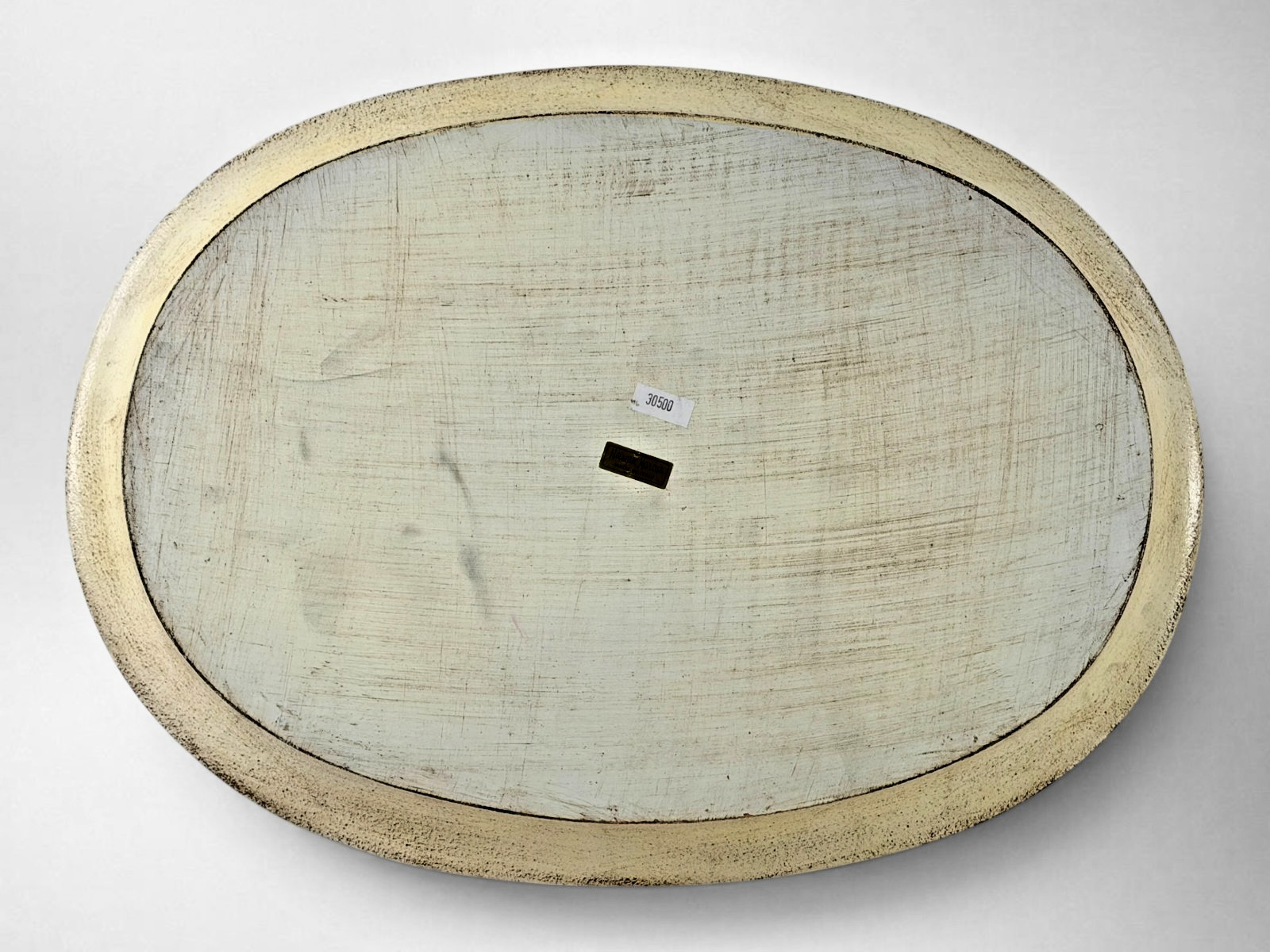 Vintage Neiman Marcus Italy Oval Wood Serving Tray Ivy Butterflies Basket Rim