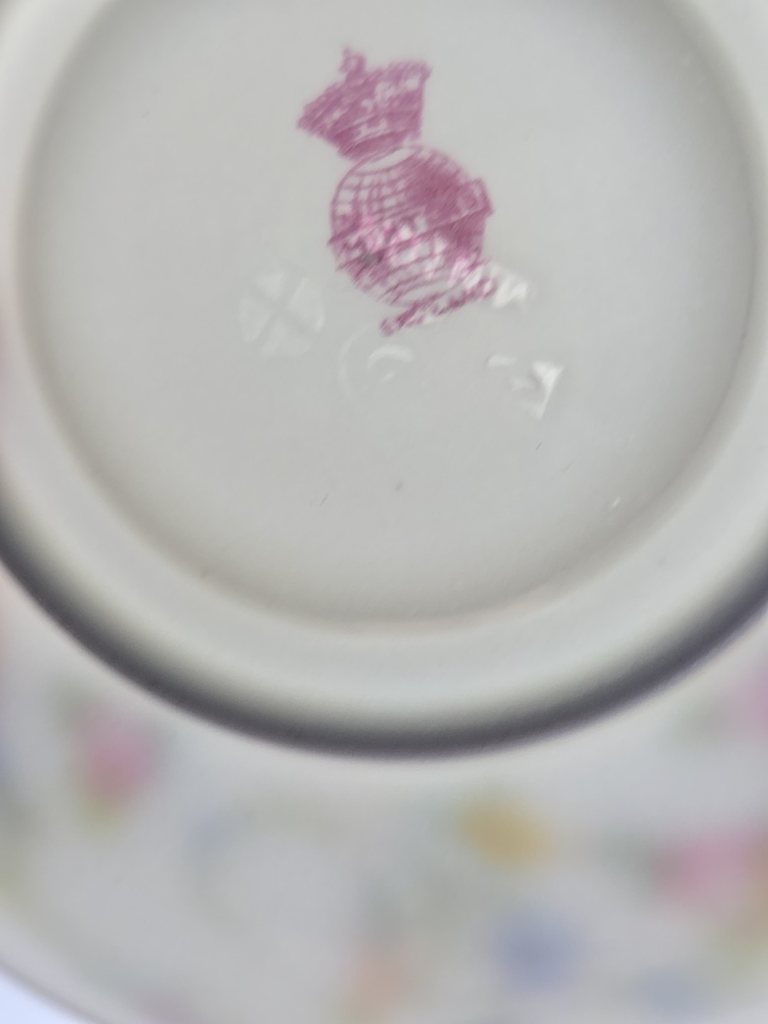Minton Demitasse Cup Saucer H1100 Floral, Gold Border C. 1905