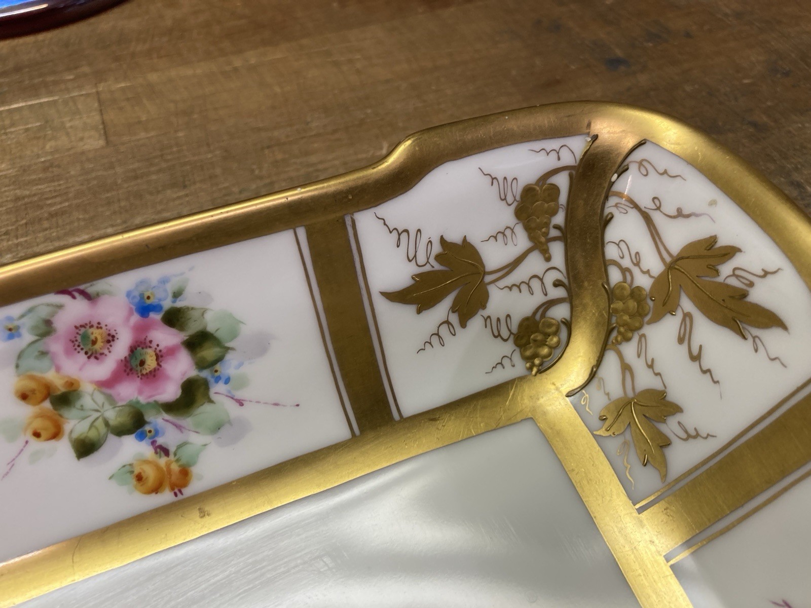 Beautiful Antique Pickard China Hand Painted Artist Signed Square Bowl / Floral