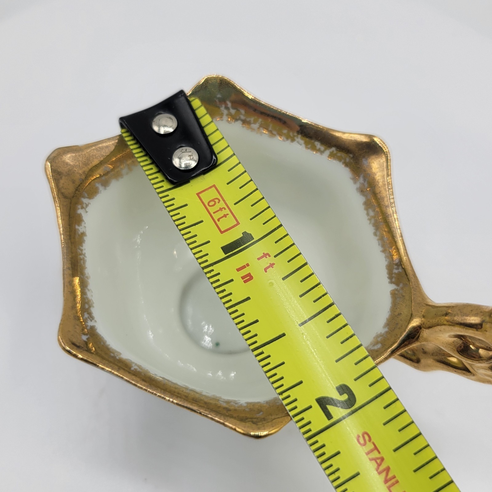 Vintage Made in Occupied Japan Porcelain Tea Cup & Saucer Flowers & 24KGold Trim