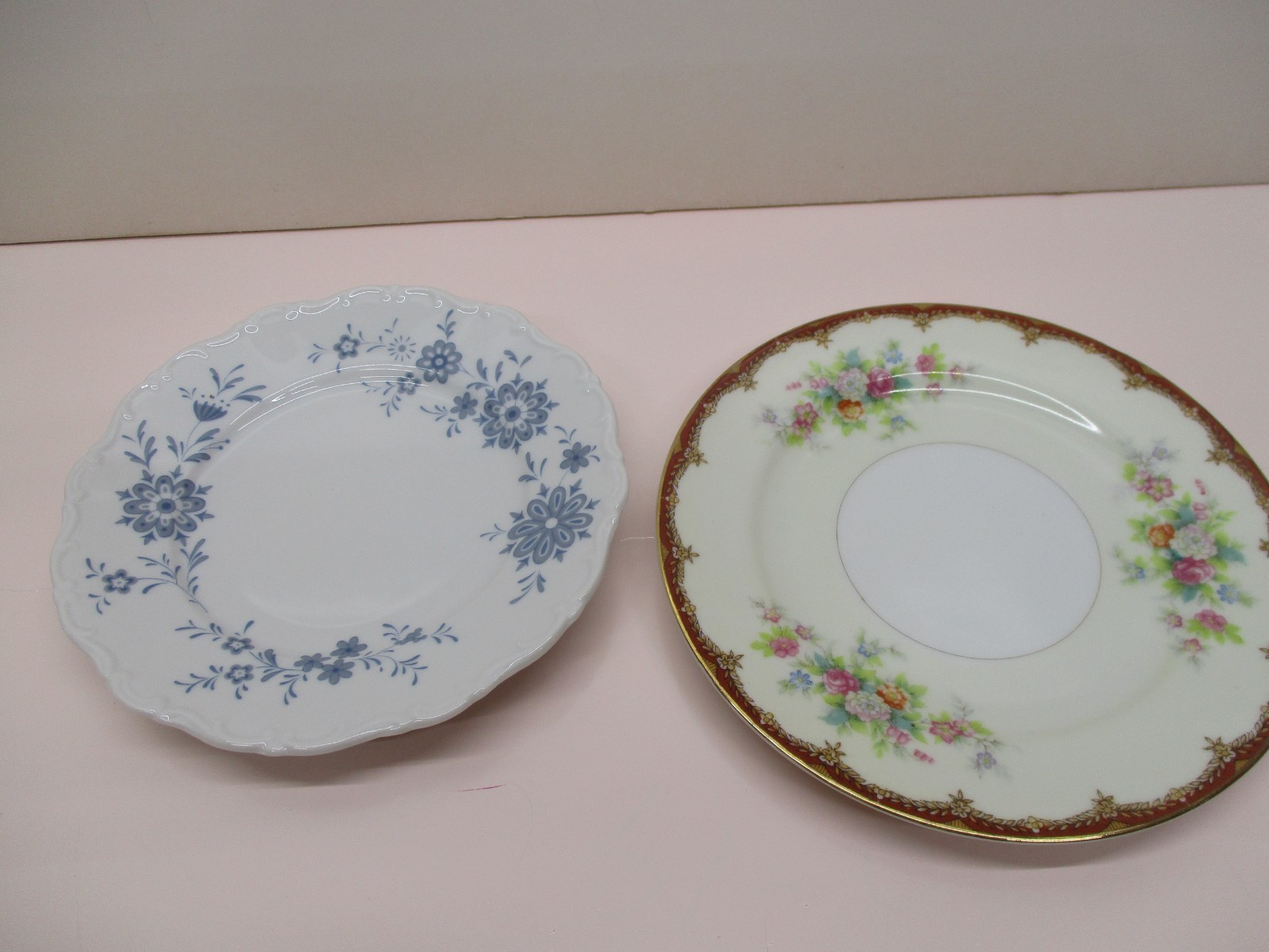 Vintage Mismatched China Dinner Plates & Bread Plates ~ 10pcs-Beautiful-Colorful