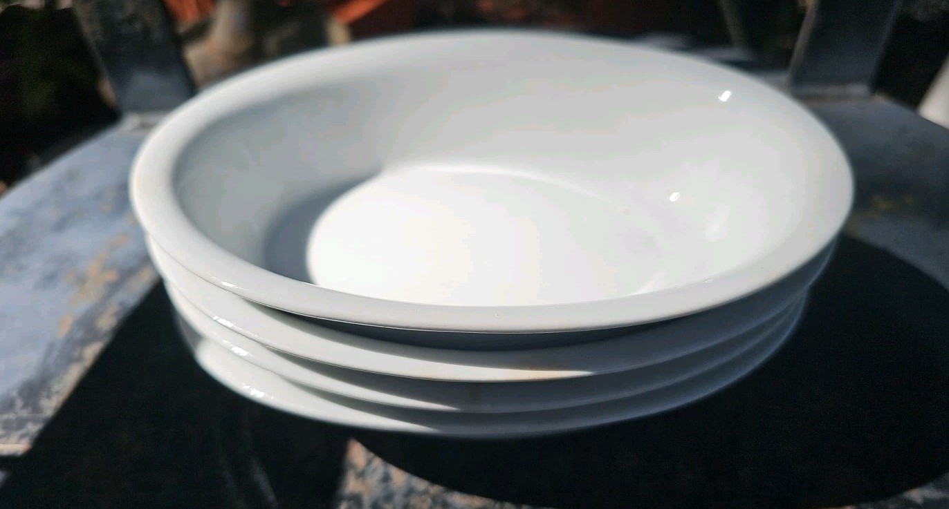 Mellor English White set of 4,serving bowls,Antique, 1850-1899, RARE