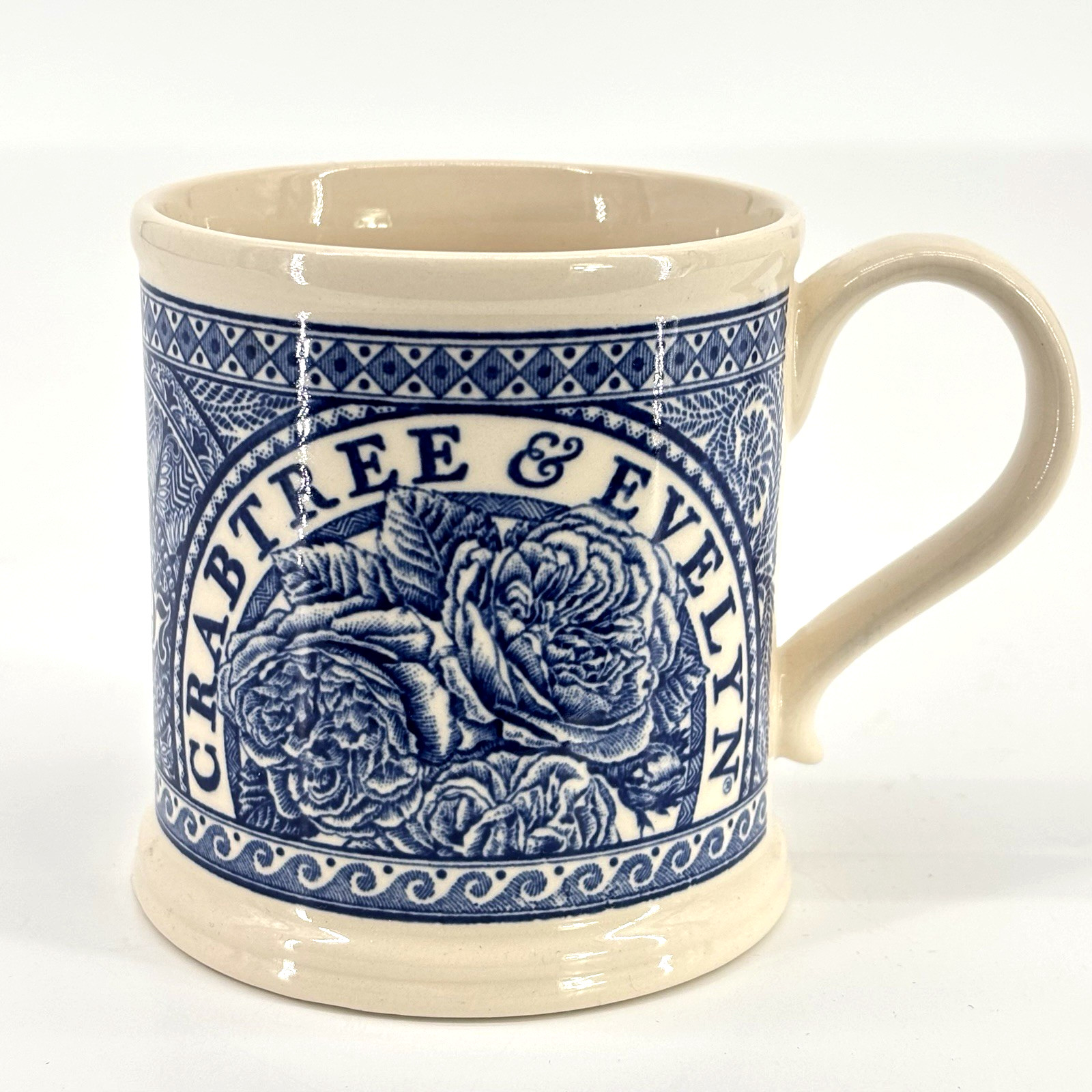 Crabtree & Evelyn London Annual Edition Kale Mug 1997 Blue Mason’s Ironstone NWT