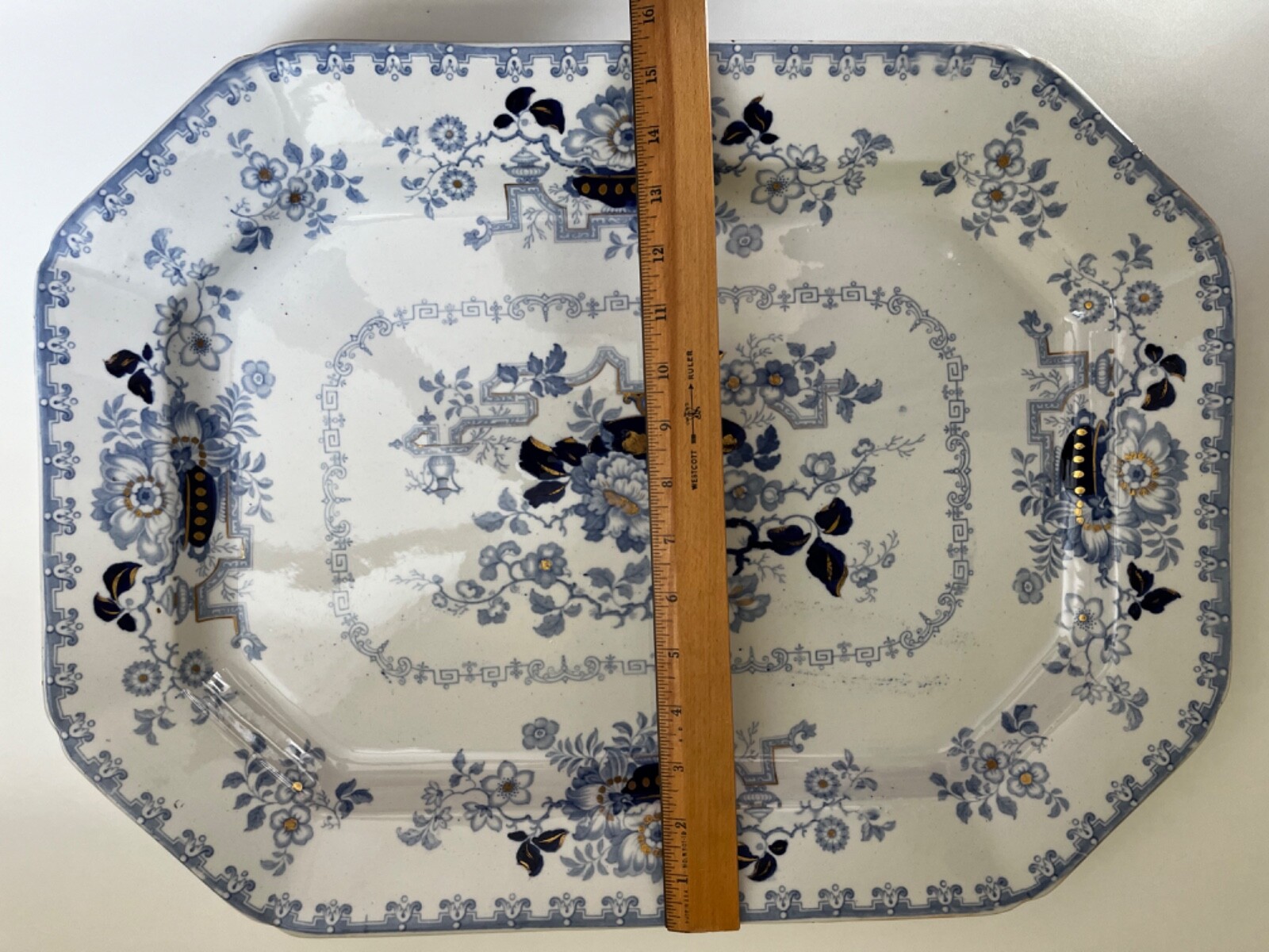 Gorgeous Antique – Nankin Jar Ironstone Platter – Staffordshire, England – 20.5”