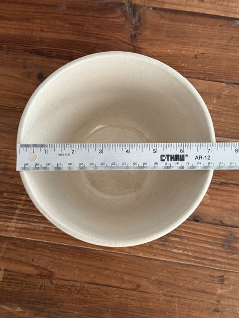 Stoneware Bowls: Blue & White Roseville: Pink & Ivory No Brand Name
