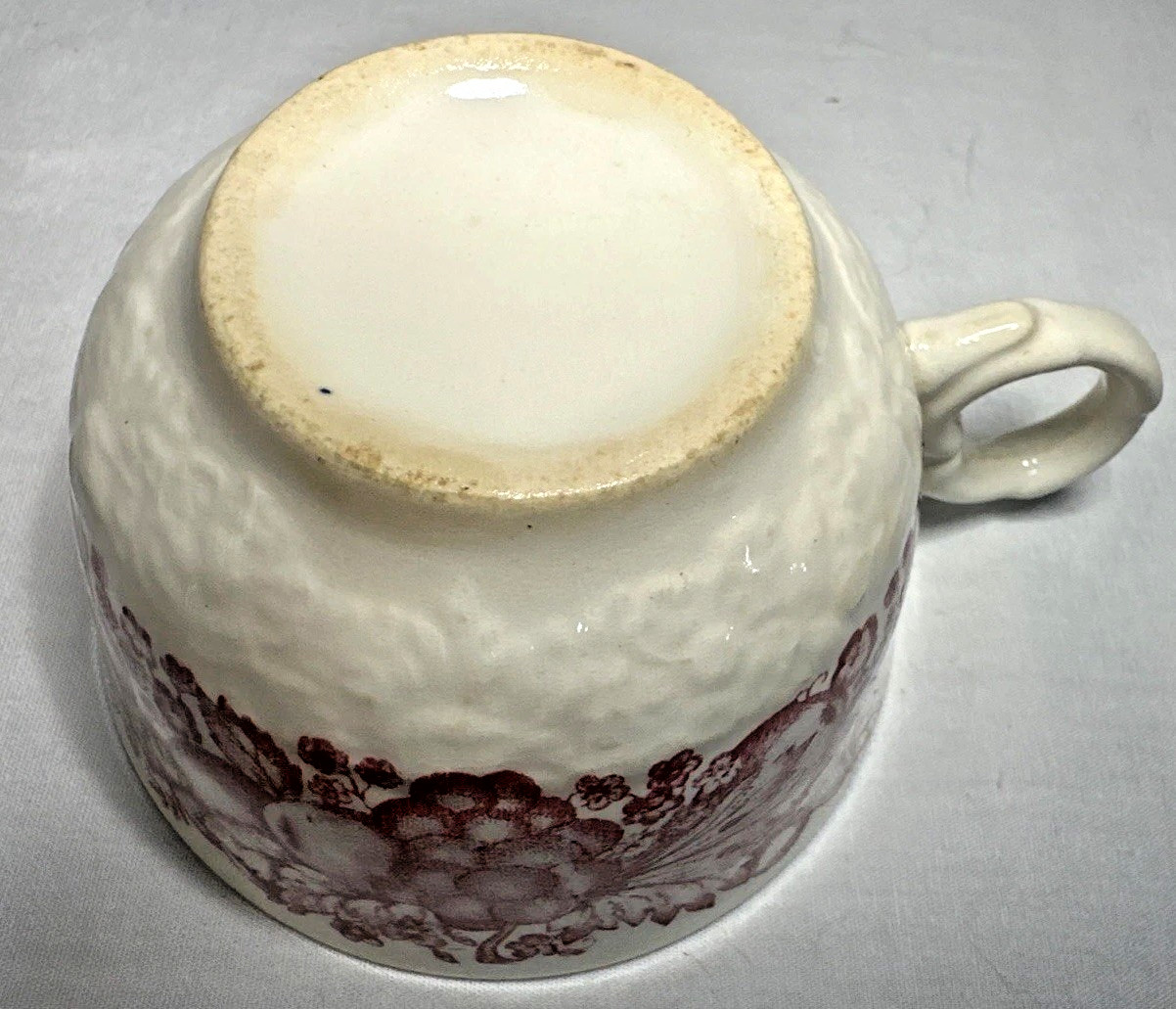 Homer Laughlin Harvest Cup + 2 Saucers USA Vintage Red Transferware