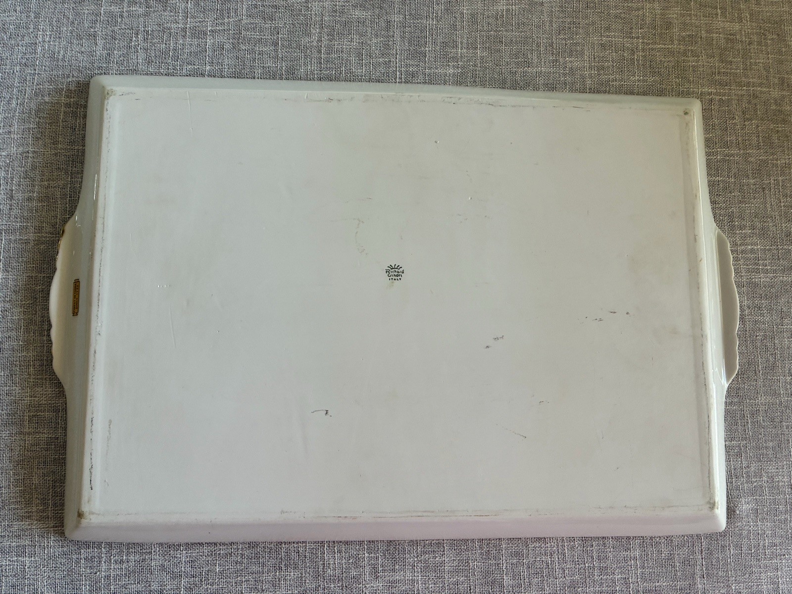 Vintage RICHARD GINORI PALERMO Red 16”x 11”Rectangular Tray Italy