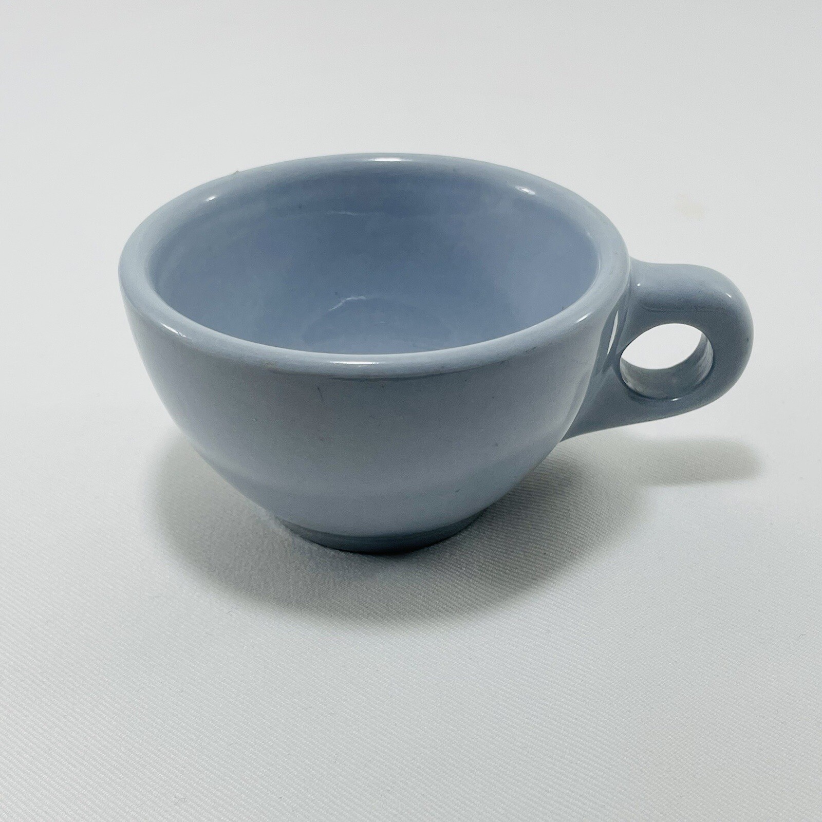 Buffalo USA China Lune Teacup Cup Espresso K12 Blue Small Short Wide Restaurant
