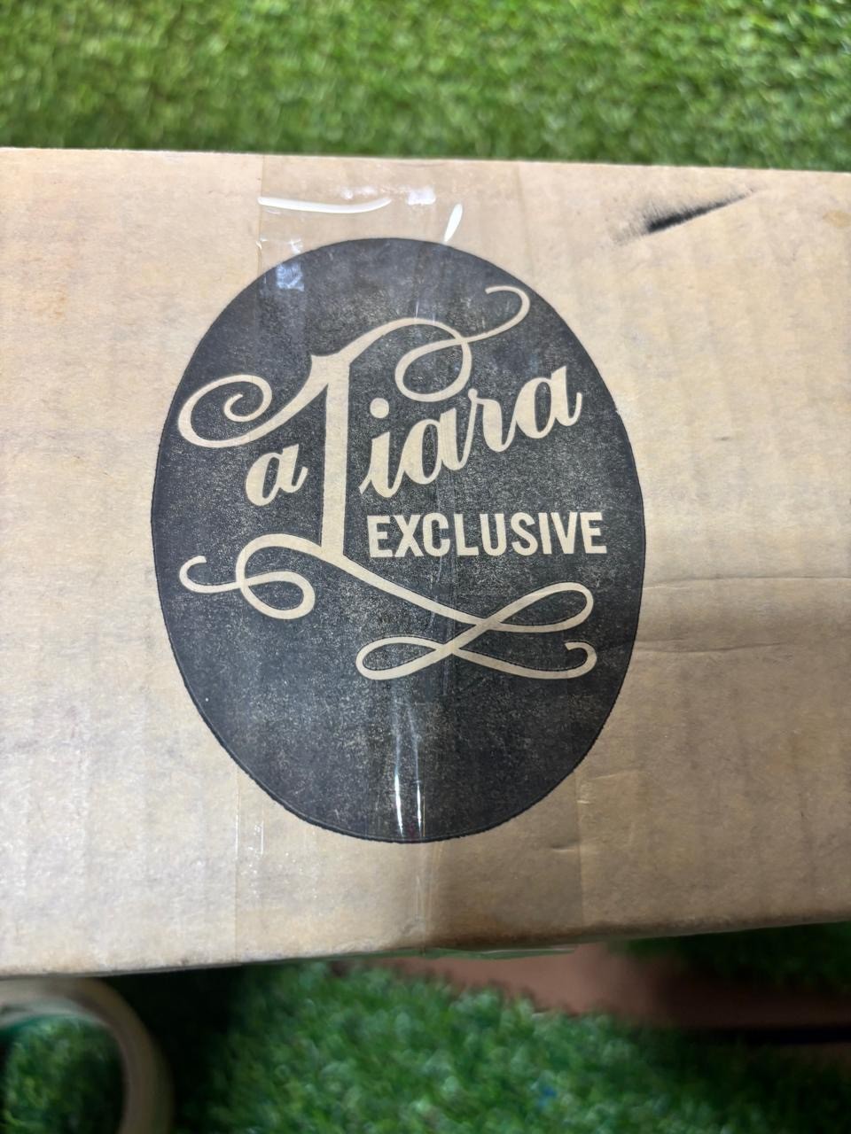 Tiara Exclusives Amber Indiana Glass Sandwich Pattern Serving Set