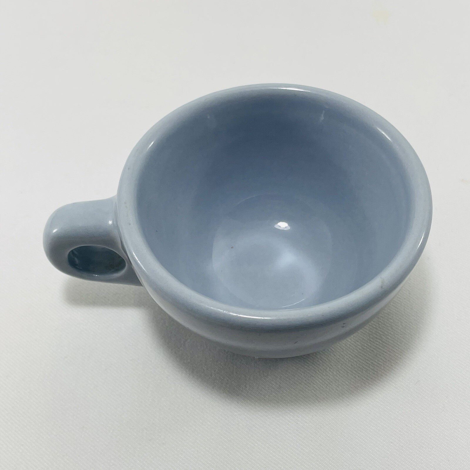 Buffalo USA China Lune Teacup Cup Espresso K12 Blue Small Short Wide Restaurant