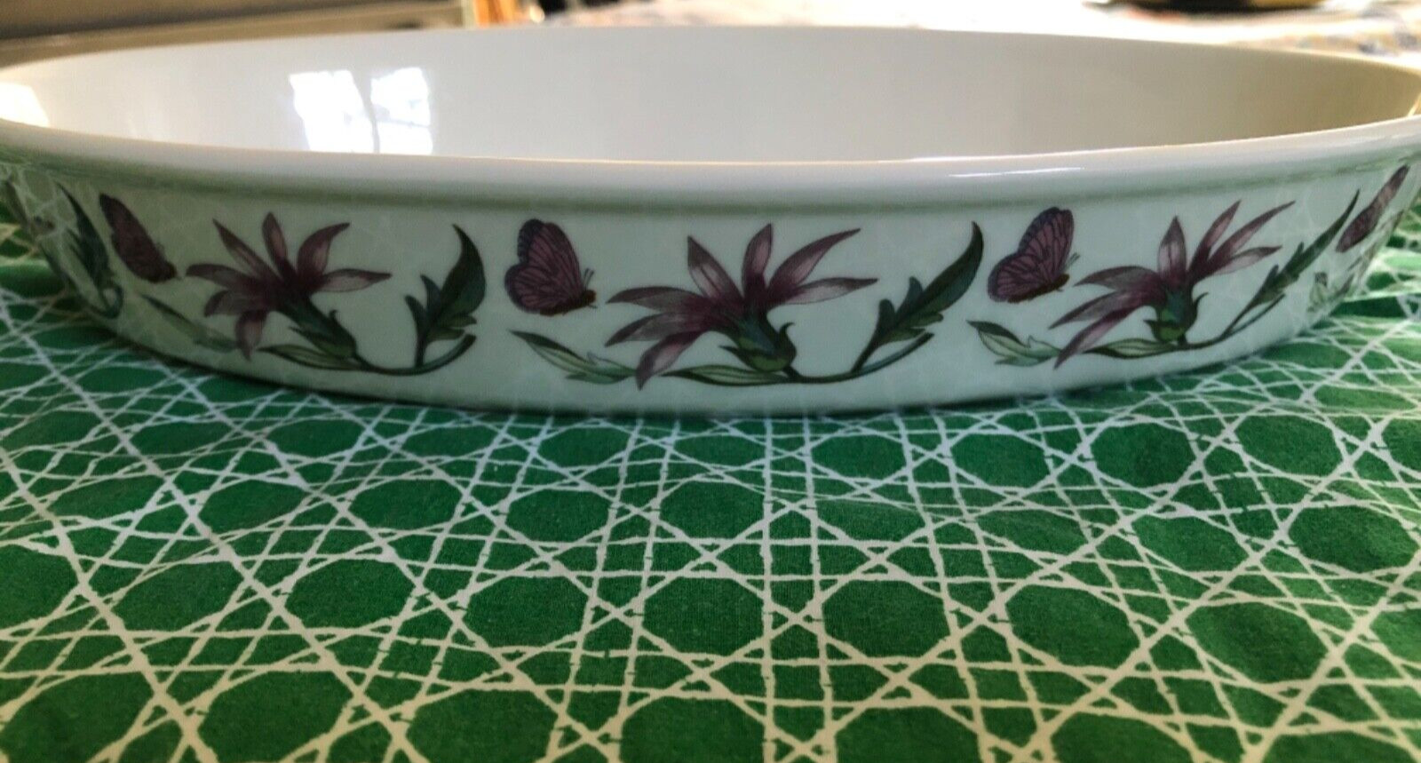 Portmeirion Botanic Garden AMARYLLIS BELLADONNA LILY 11″ Oval Baking Dish —NWT