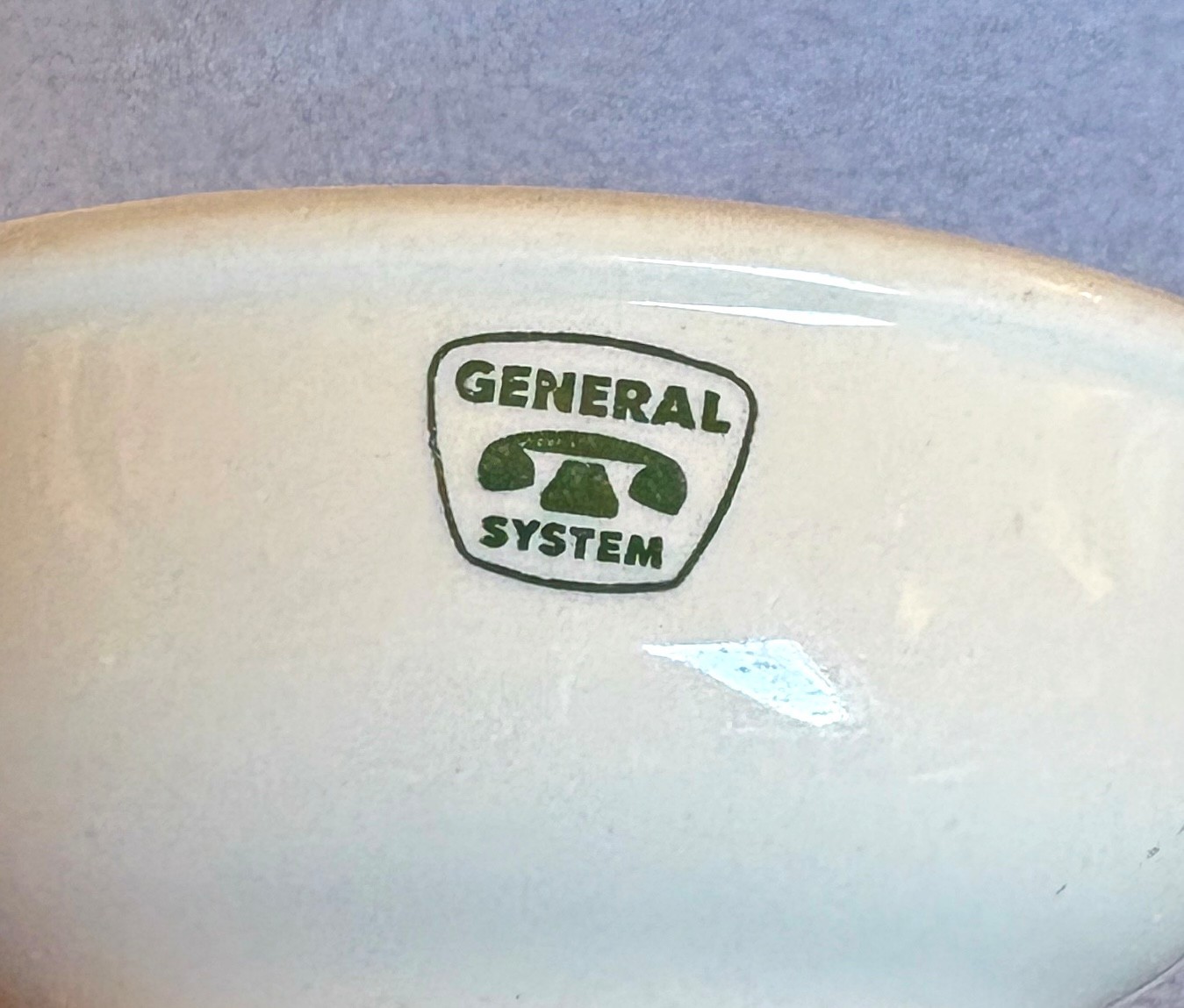 Wallace China Co. restaurant ware General Telephone System cereal bowl 5.75″ EX!