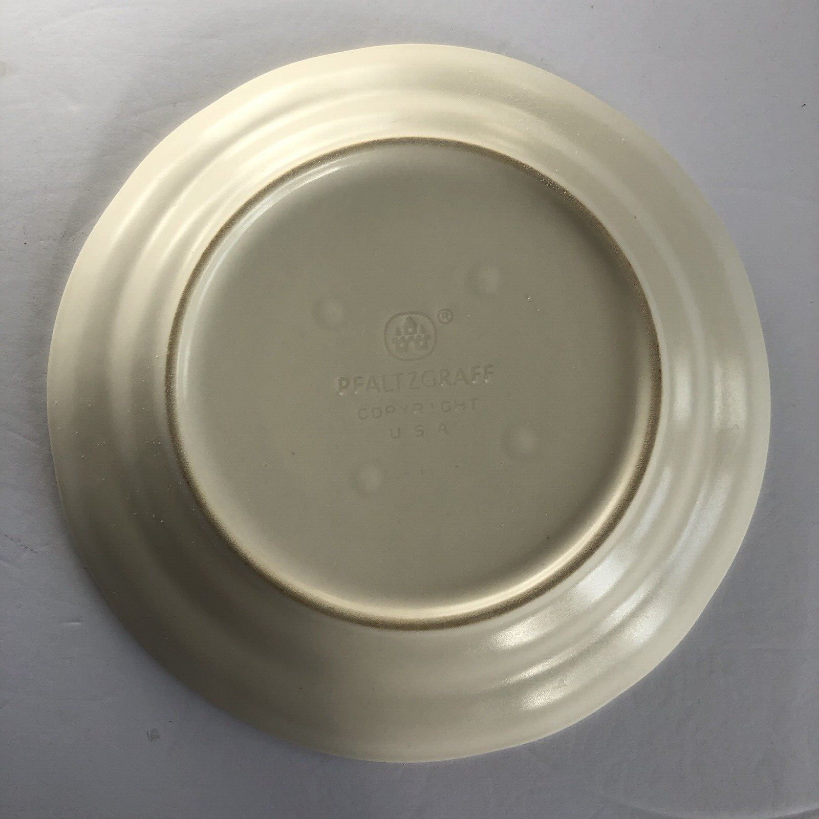 Vintage Pfaltzgraff Tea Rose Salad Plates 7.25″ USA Stoneware Ivory Set of 5