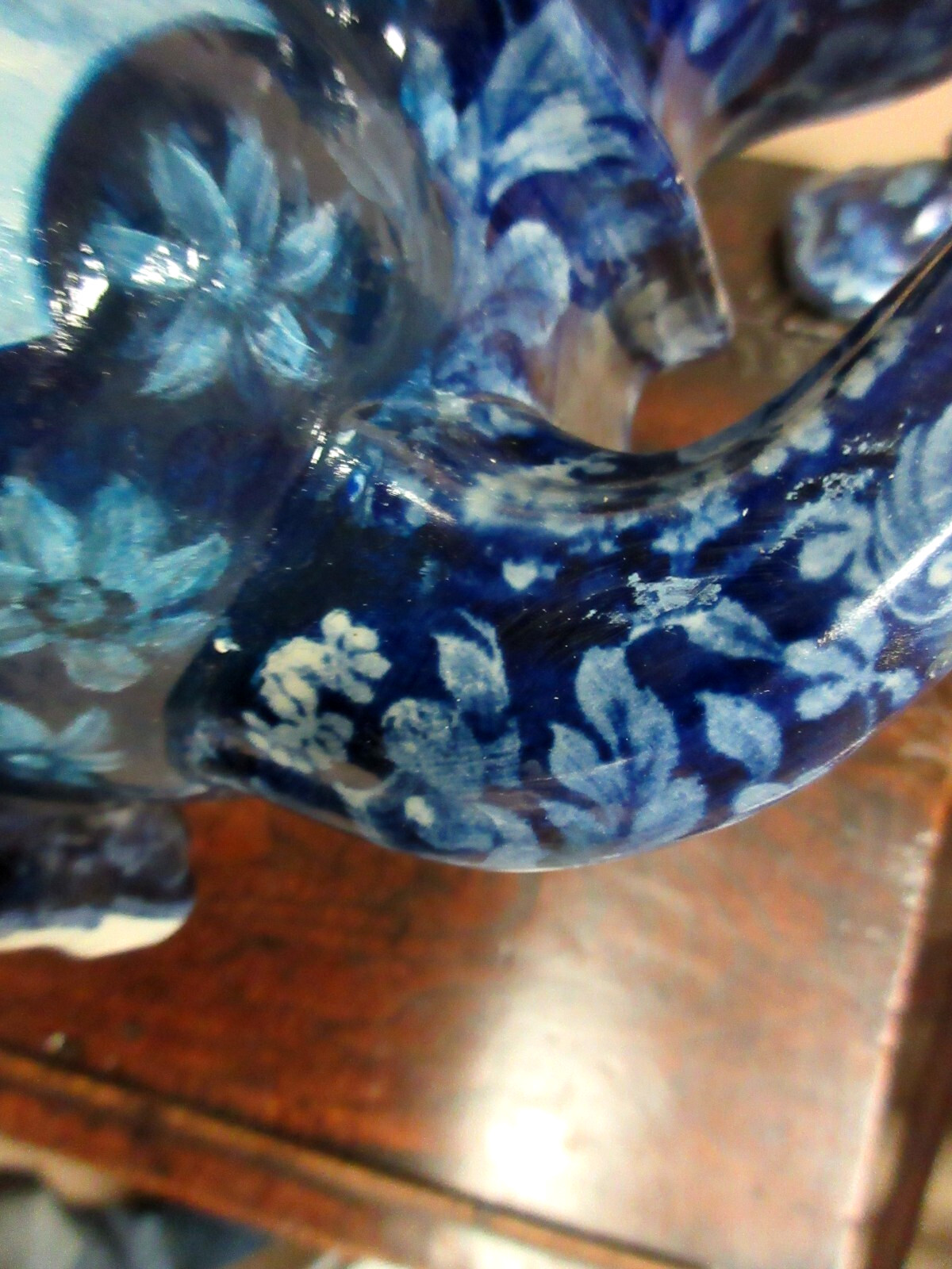 ANTIQUE HISTORICAL BLUE TEAPOT “MCDONOUGH’S VICTORY” AMERICAN VIEW , WAR OF 1812