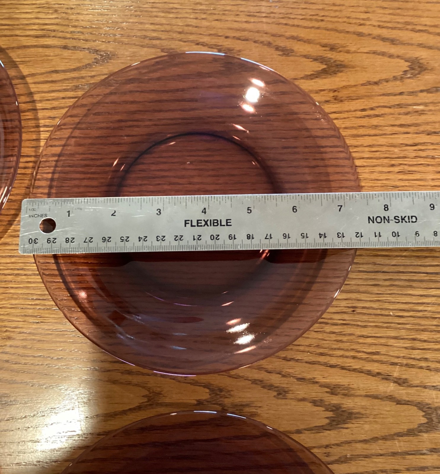 Set of 4 Vintage Vereco France Amethyst Side Or Desert Plates 7.5 in
