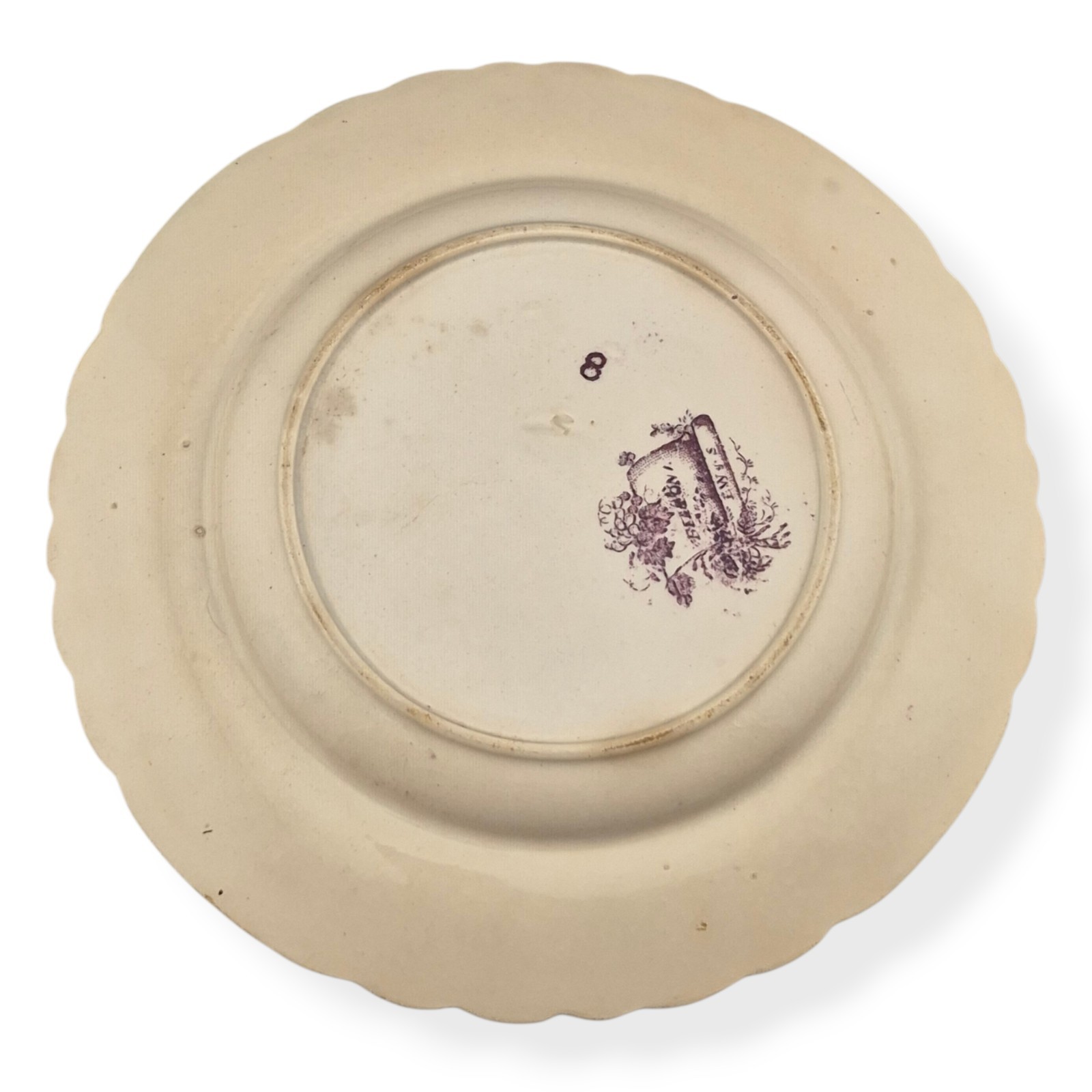 Antique Enoch Wood Belzoni Mulberry Transferware Plate 8″ c.1830 Staffordshire