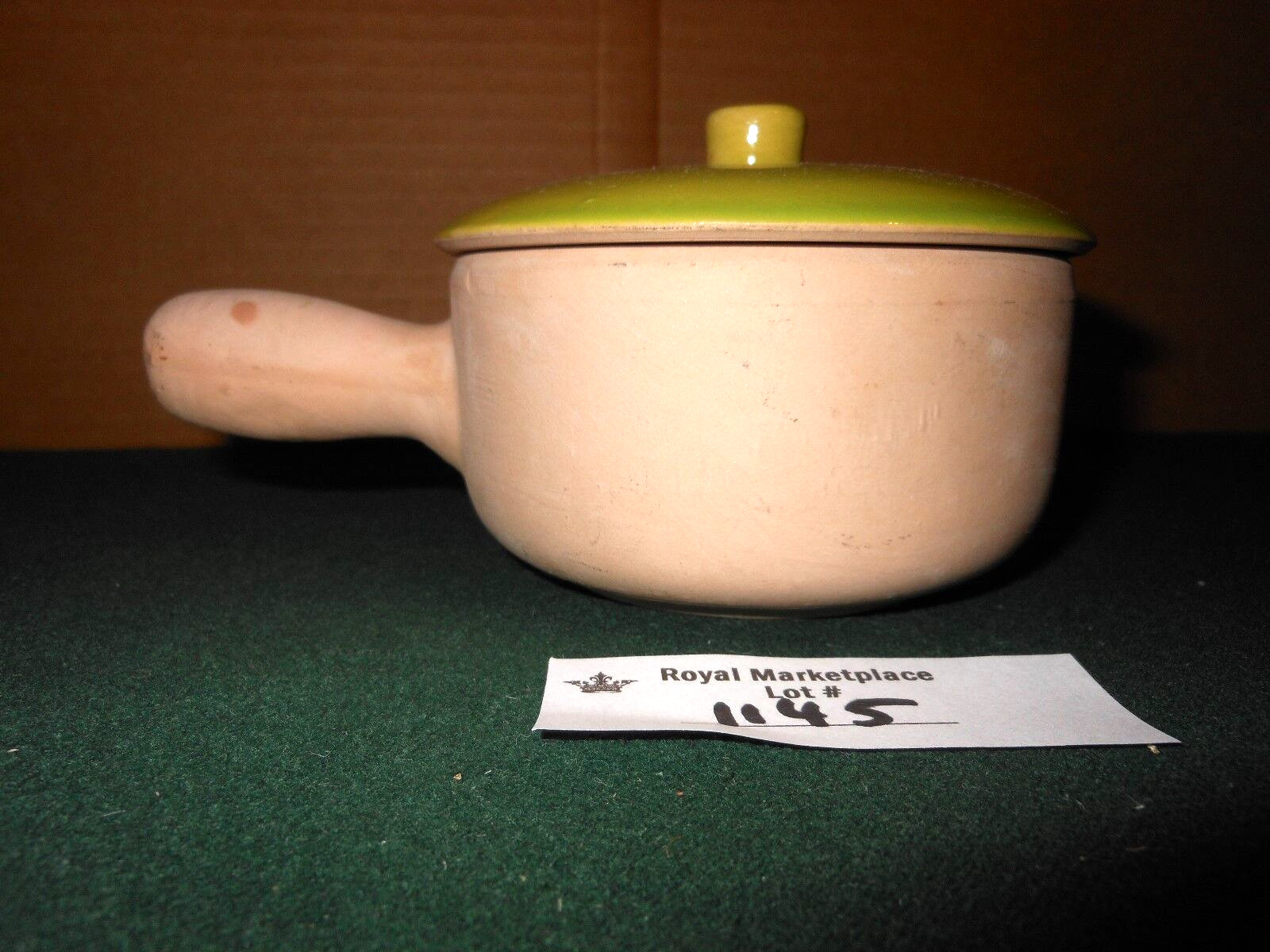 La Solana Clay Pottery Company Individual Serving Casserole Covered Bowl Vintage